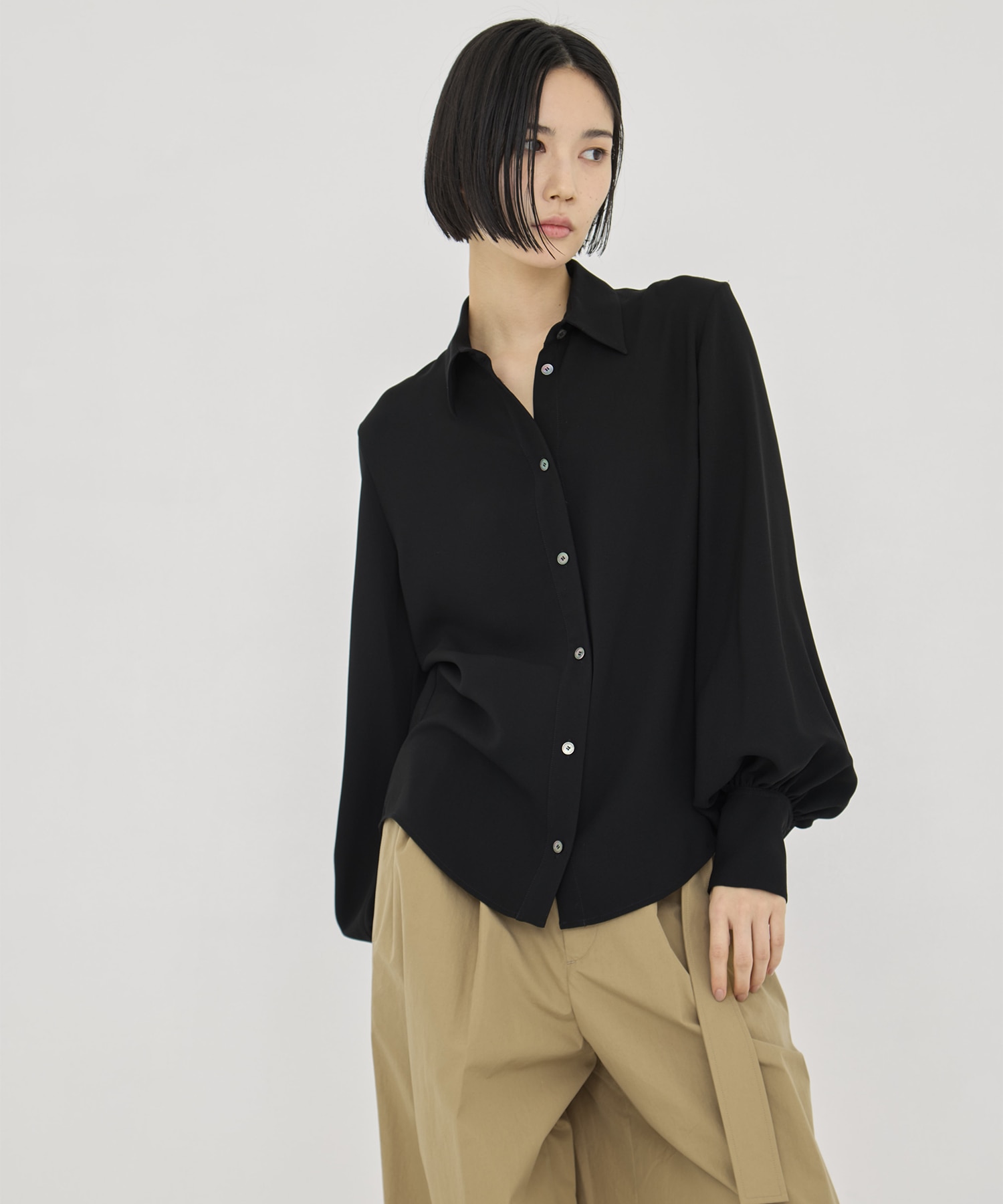 BLACK FORMAL BOWTIE SHIRT CINOH