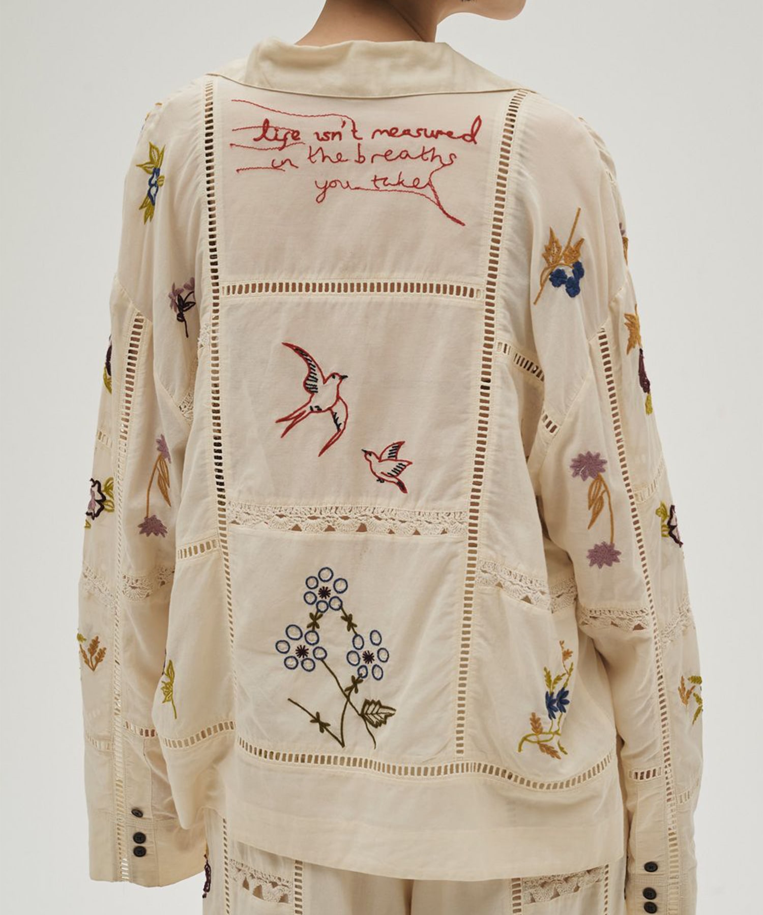 Embroidery Patchwork Shirts TODAYFUL