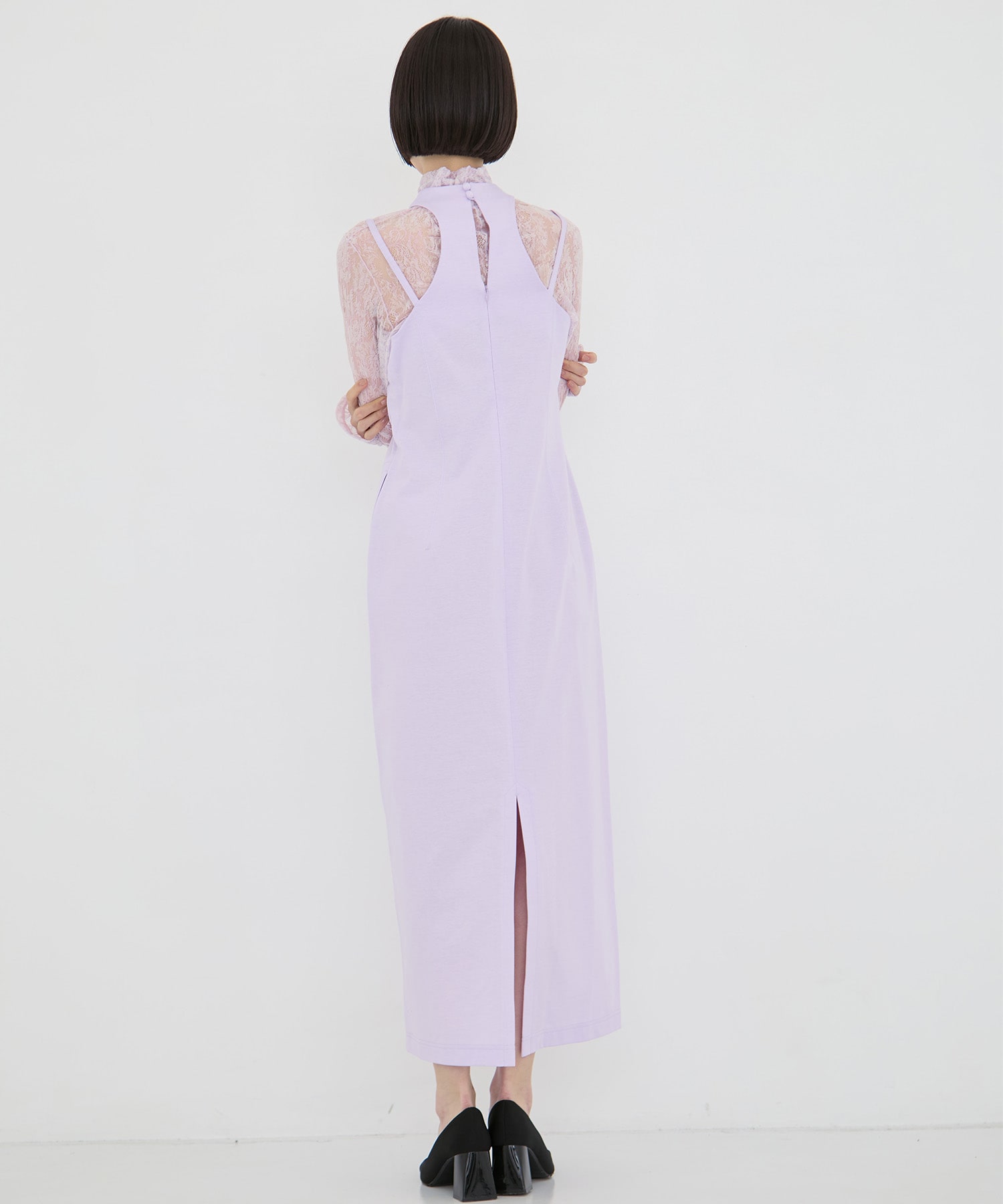 Cotton Jersey Halter Neck Dress Mame Kurogouchi