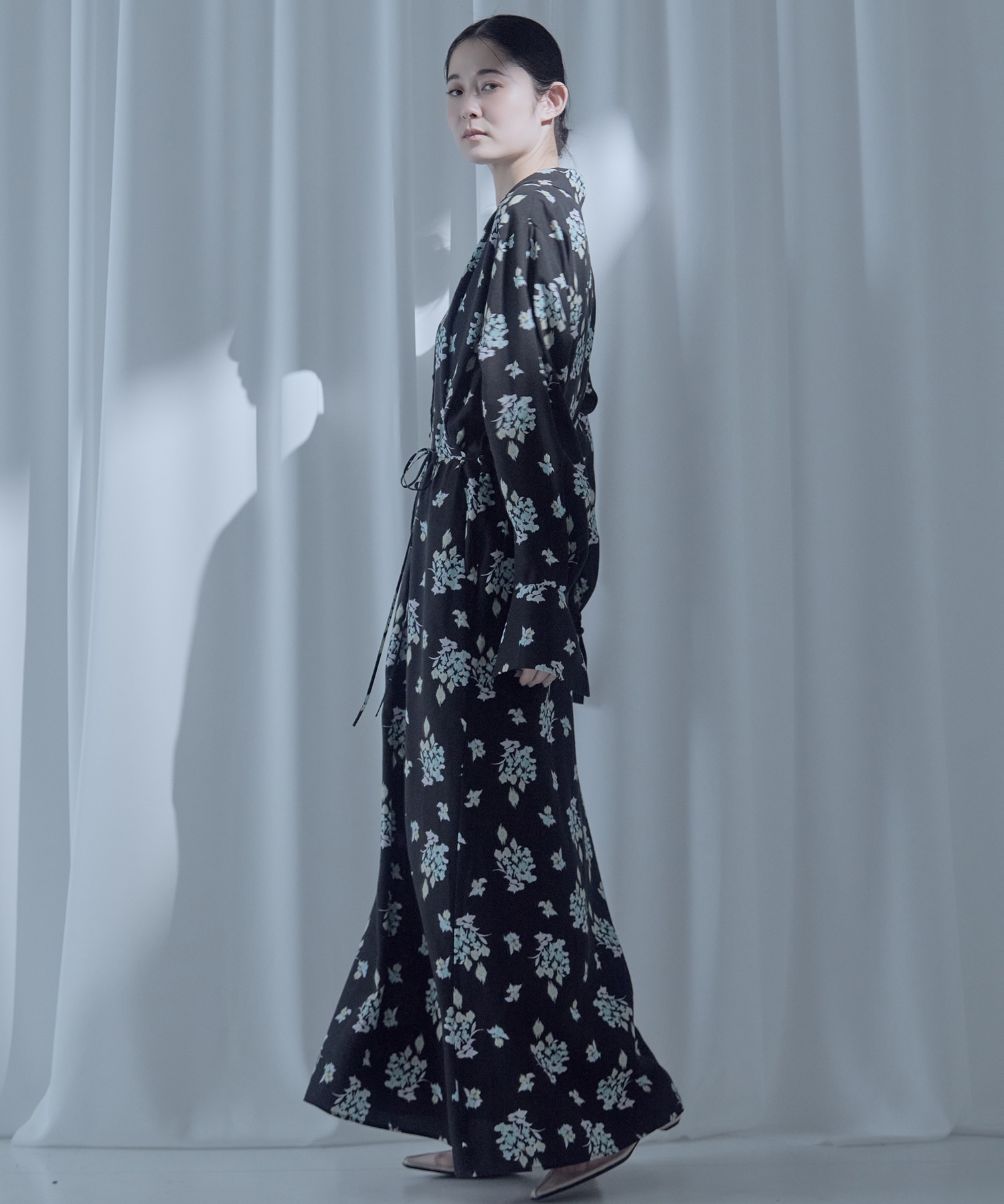 Floral Motif Printed Dress Mame Kurogouchi