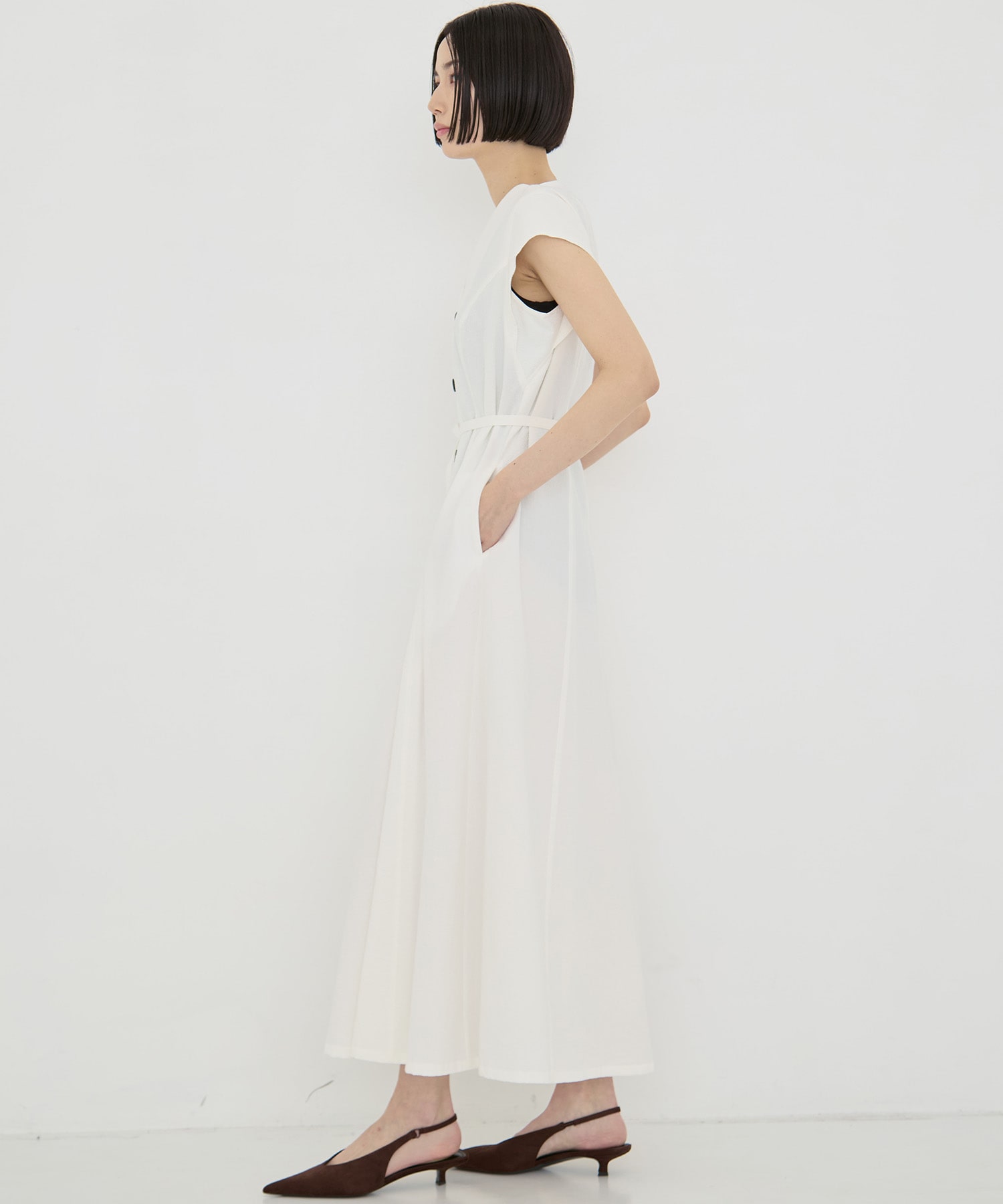 Sesilia asymmetry panel dress AKIRANAKA