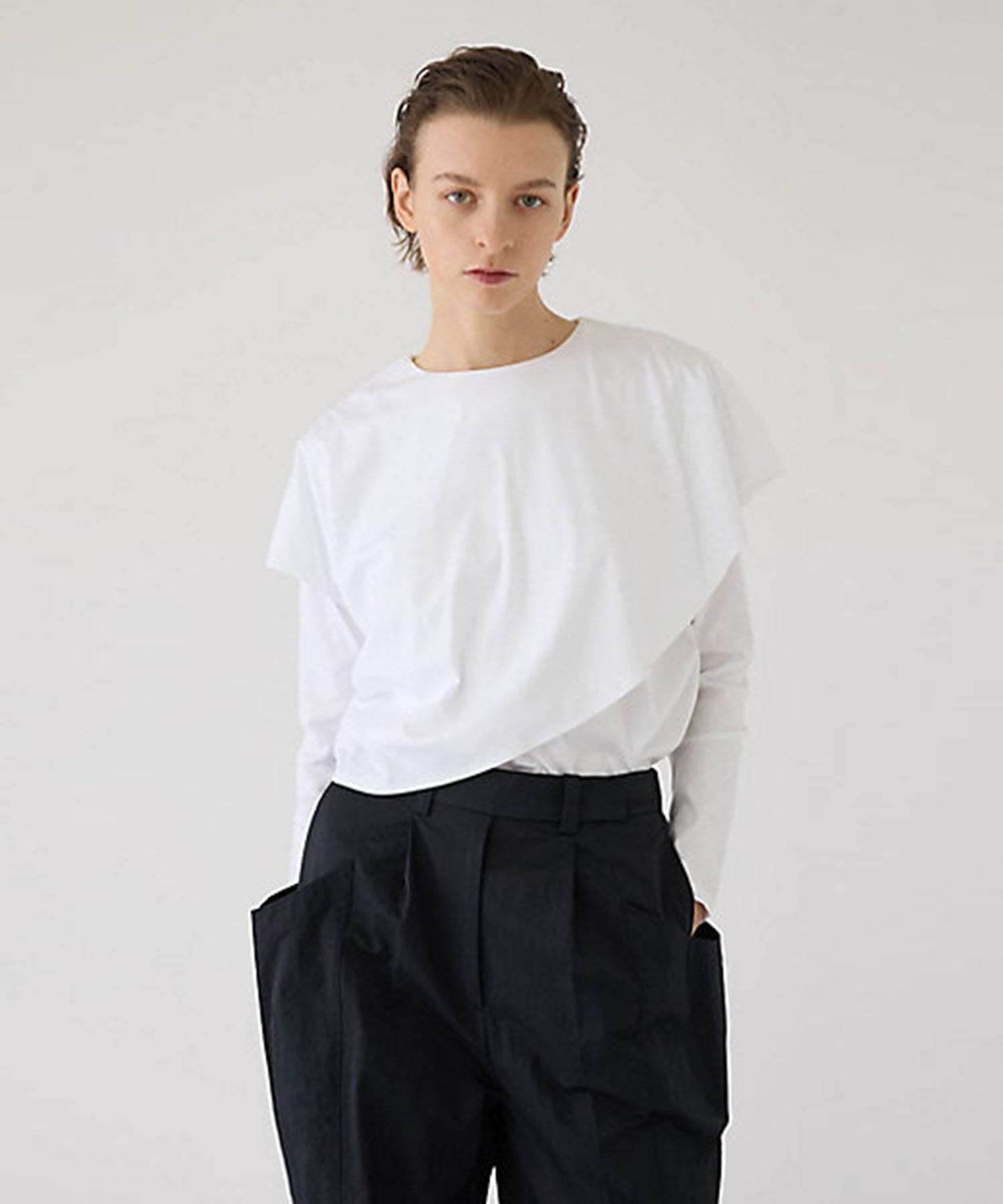 Layered gather cut tops RIM.ARK