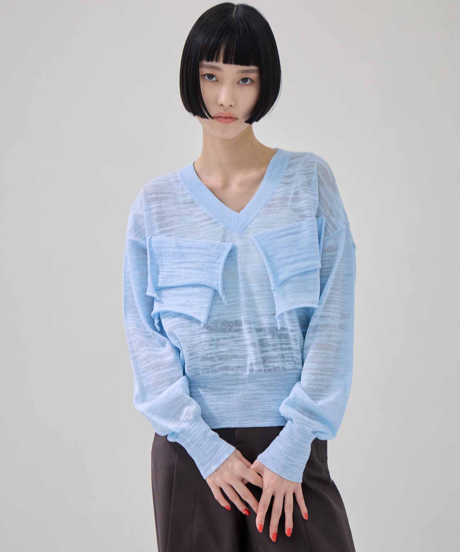 T*D* V-NECK SHEER KNIT kotohayokozawa