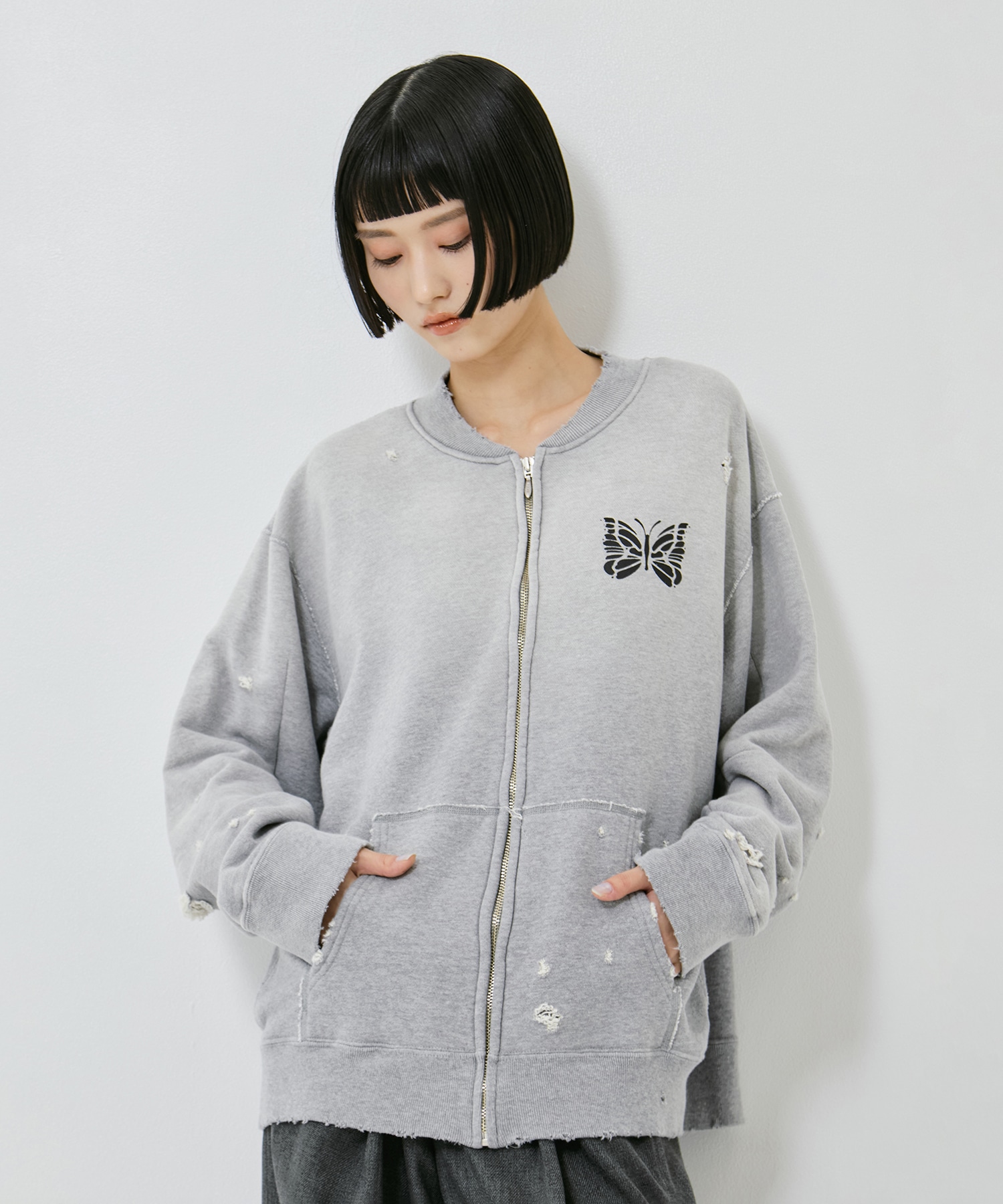 Deconstructed Zipped Sweat Needles