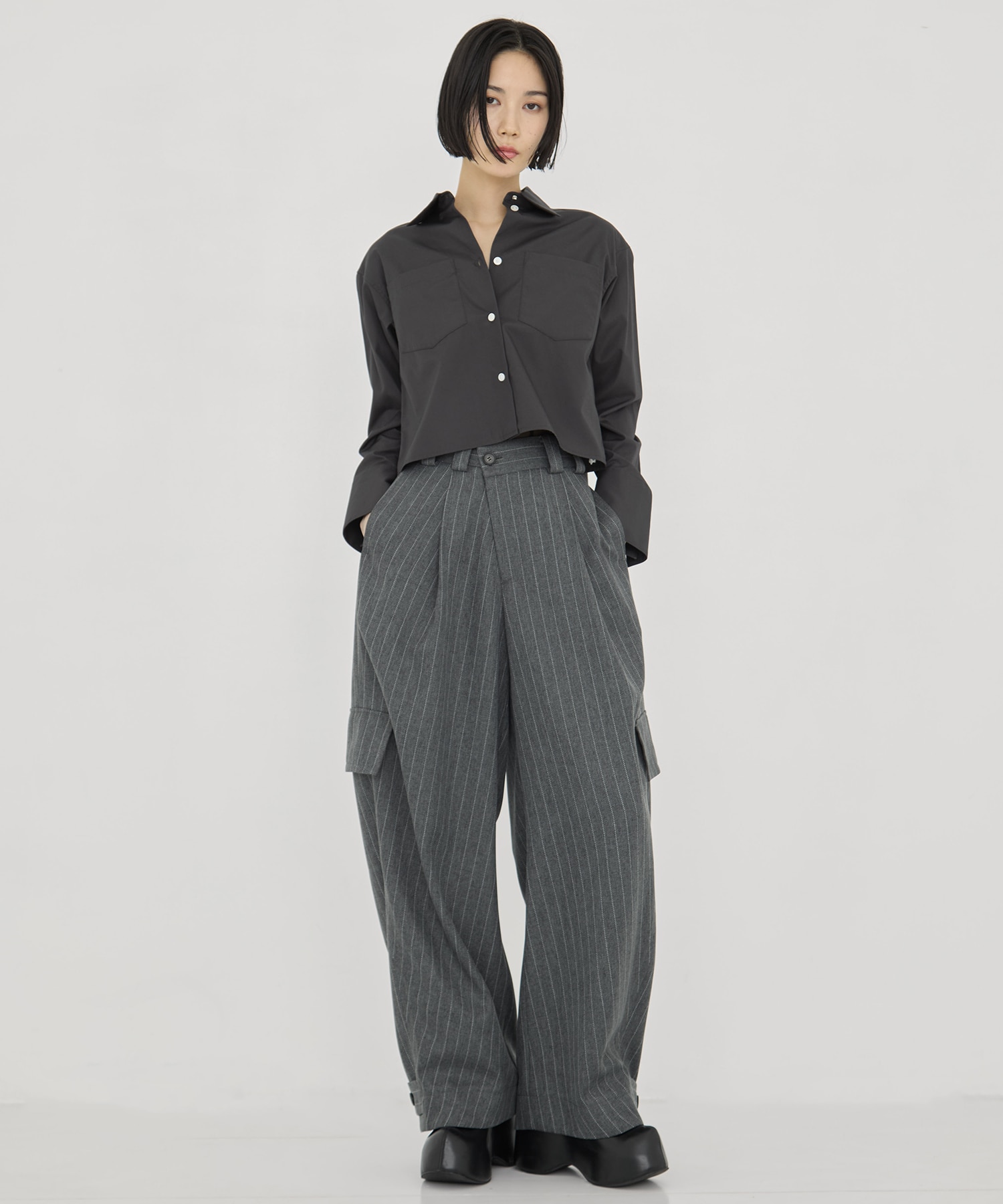 Barrel Leg Cargo Trousers STUDIOUS