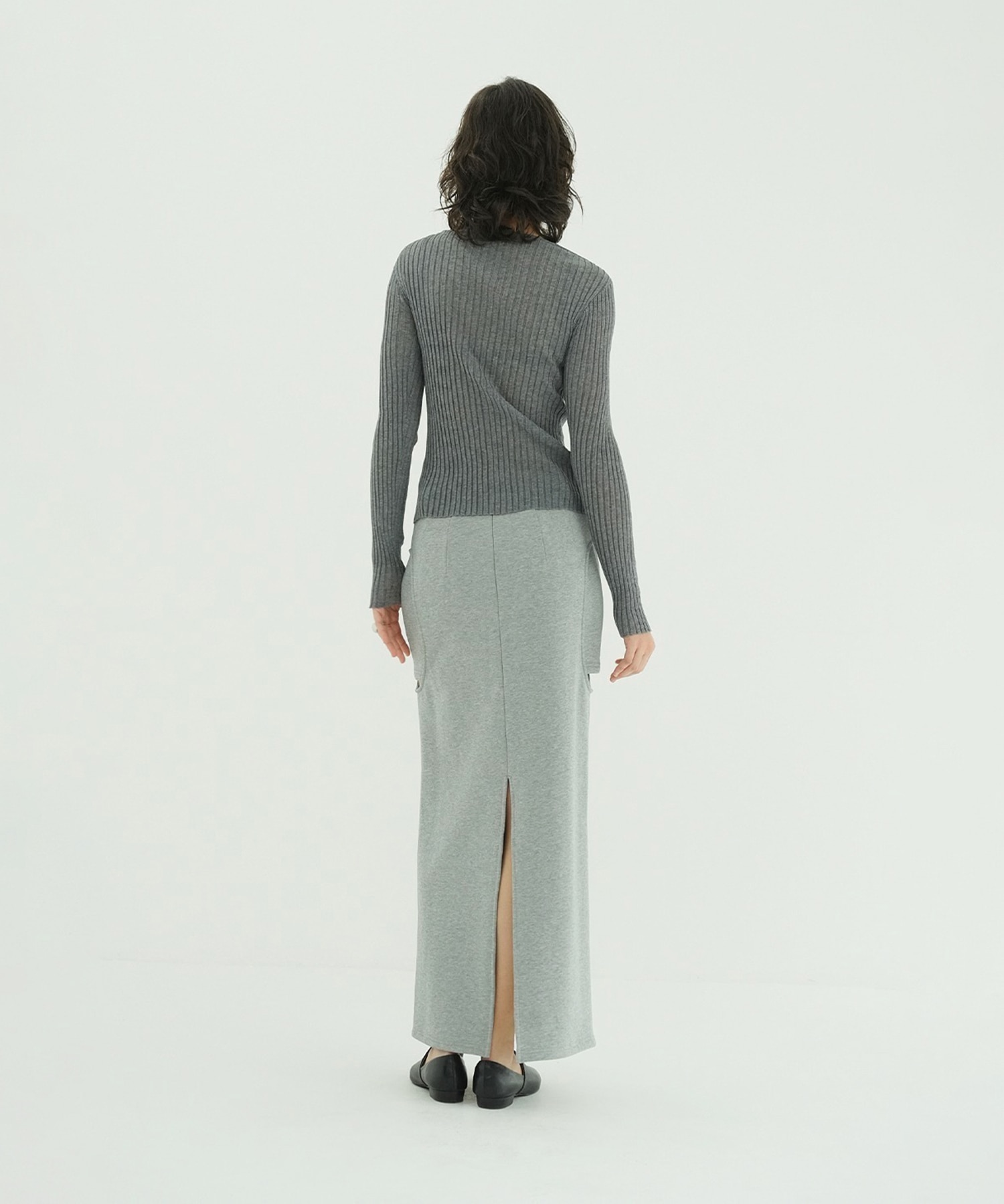 CIRCLE CUT SWEAT SKIRT CLANE