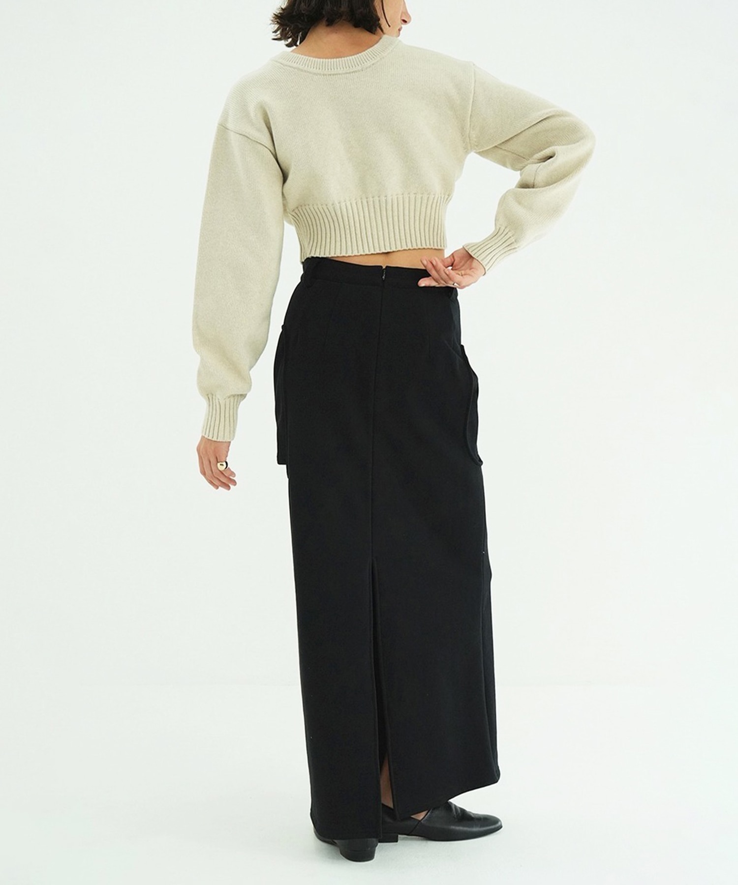 CIRCLE CUT SWEAT SKIRT CLANE