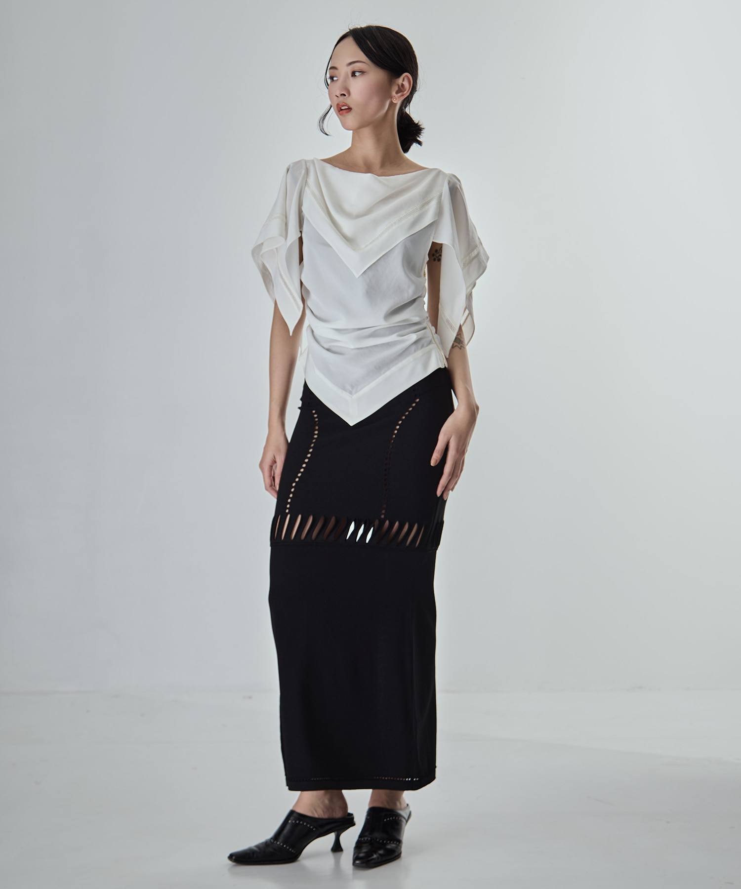 別注 MESH KNIT MAXI SKIRT FETICO