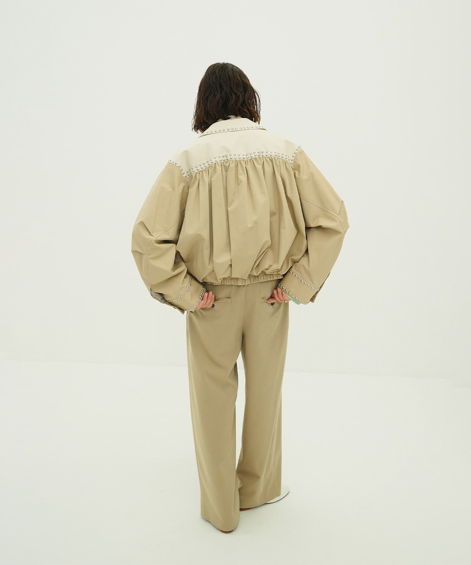 W COLOR STUDDED DRIZZLER JACKET CLANE