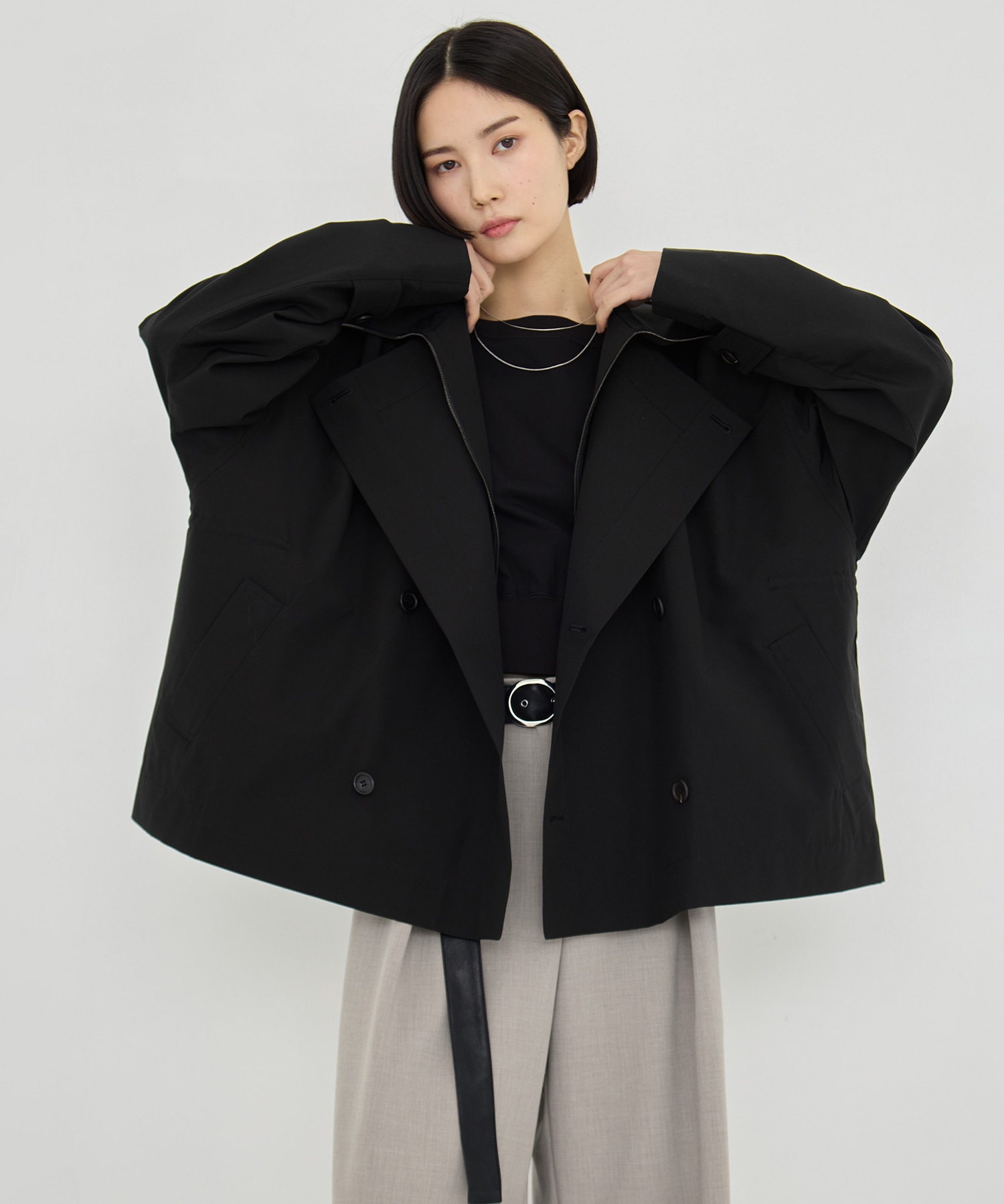 リサイクルナイロンタスランレイヤードブルゾン VACHEMENT