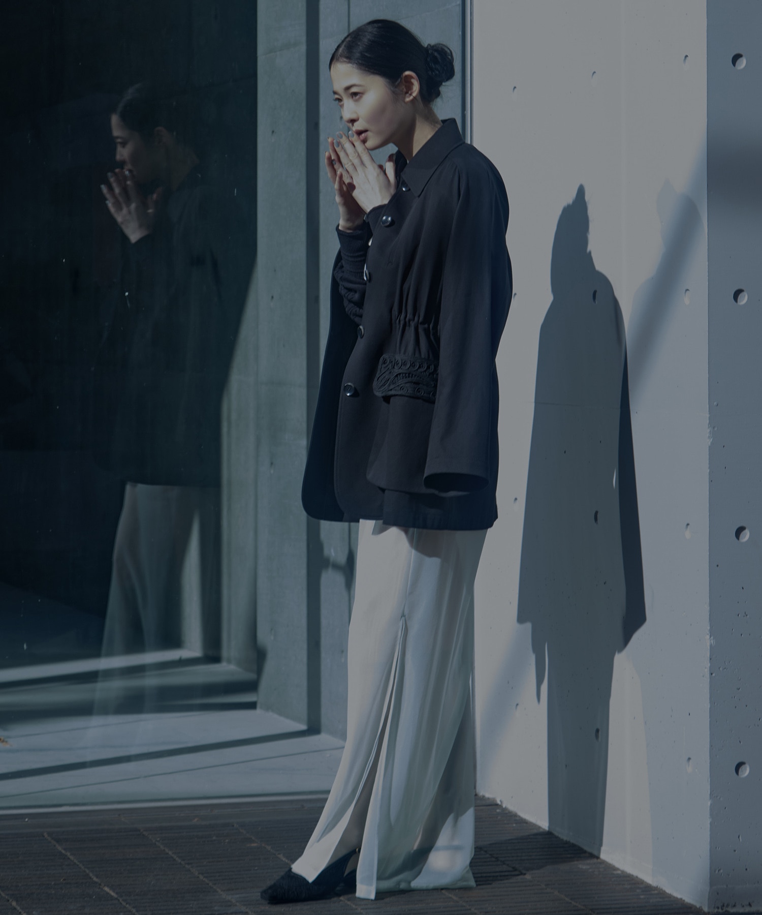 別注Cording Embroidery Detailed Middle Length Jacket Mame Kurogouchi