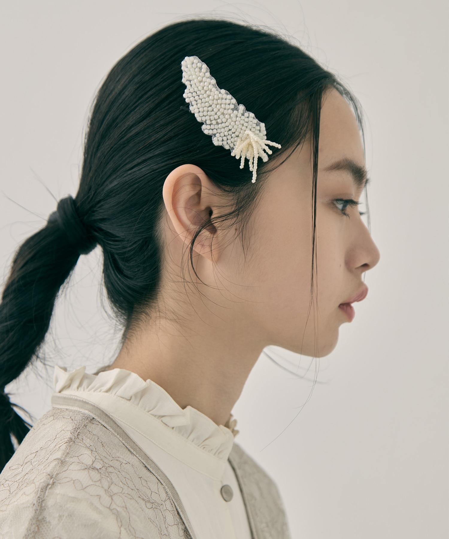 feather beads barrette right tanakadaisuke