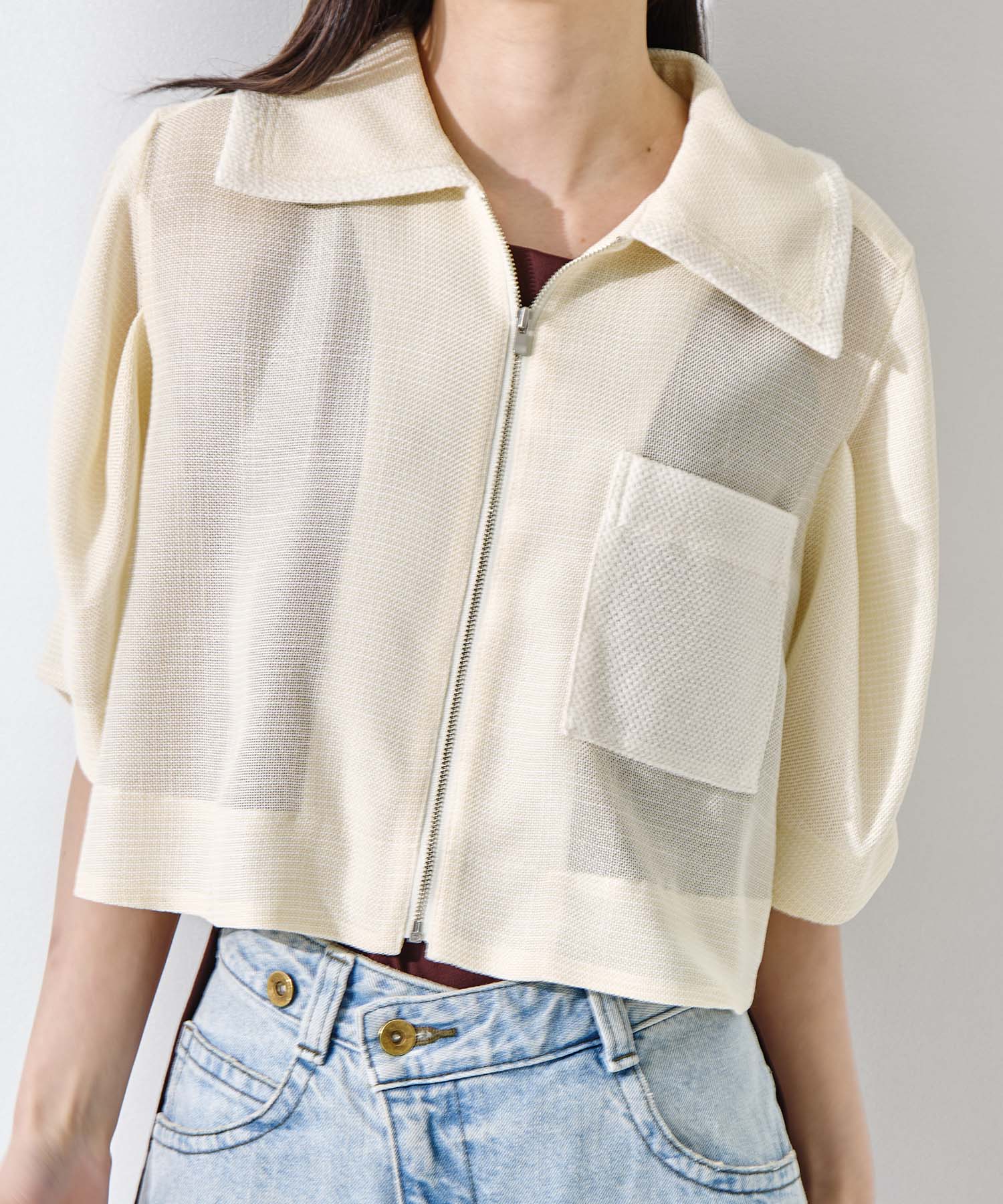 Washable Mesh Blouson 
