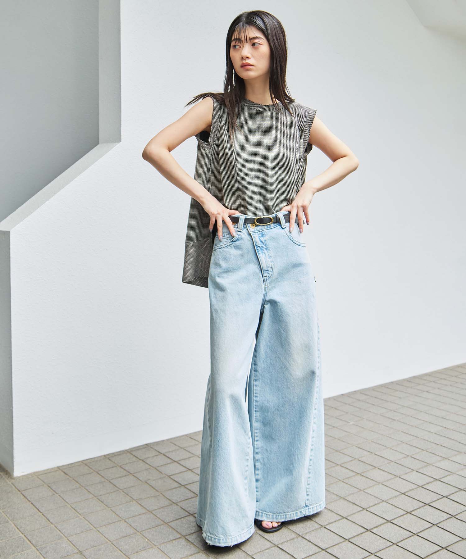 Sleeveless Washable Mesh Blouse 