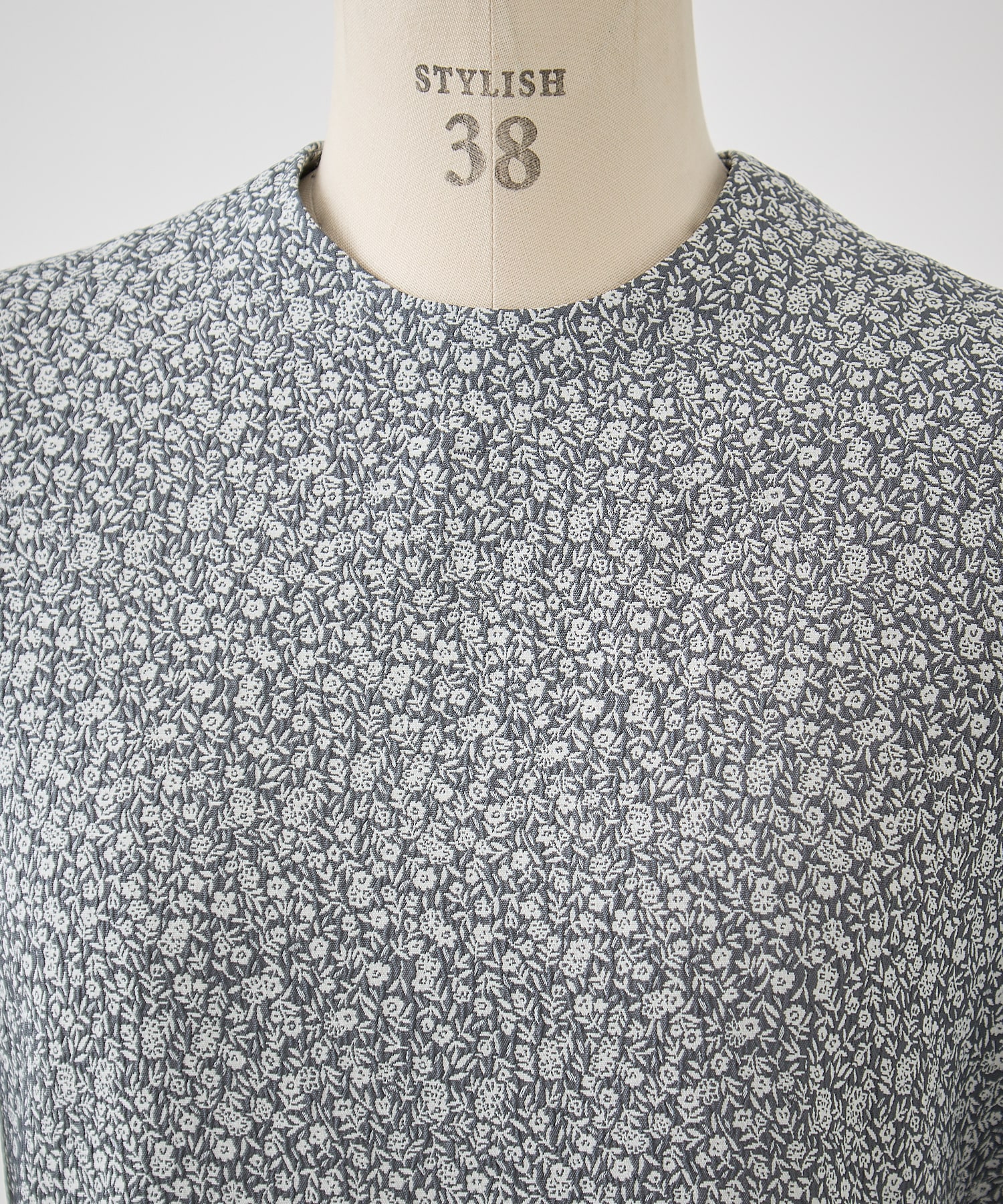 Floral Jacquard Open Back Top Mame Kurogouchi
