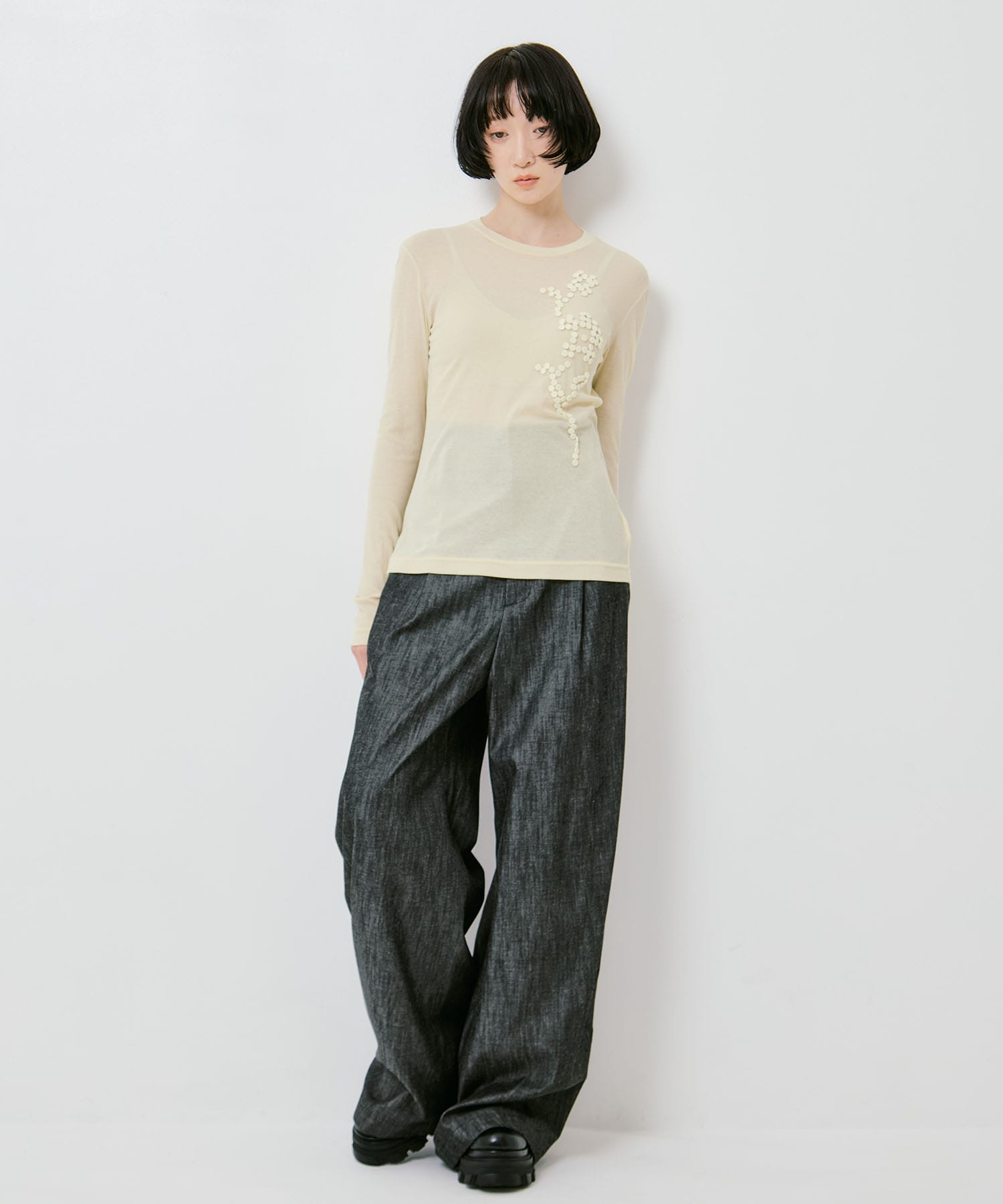 POSY EMBROIDERY TOP RIV NOBUHIKO