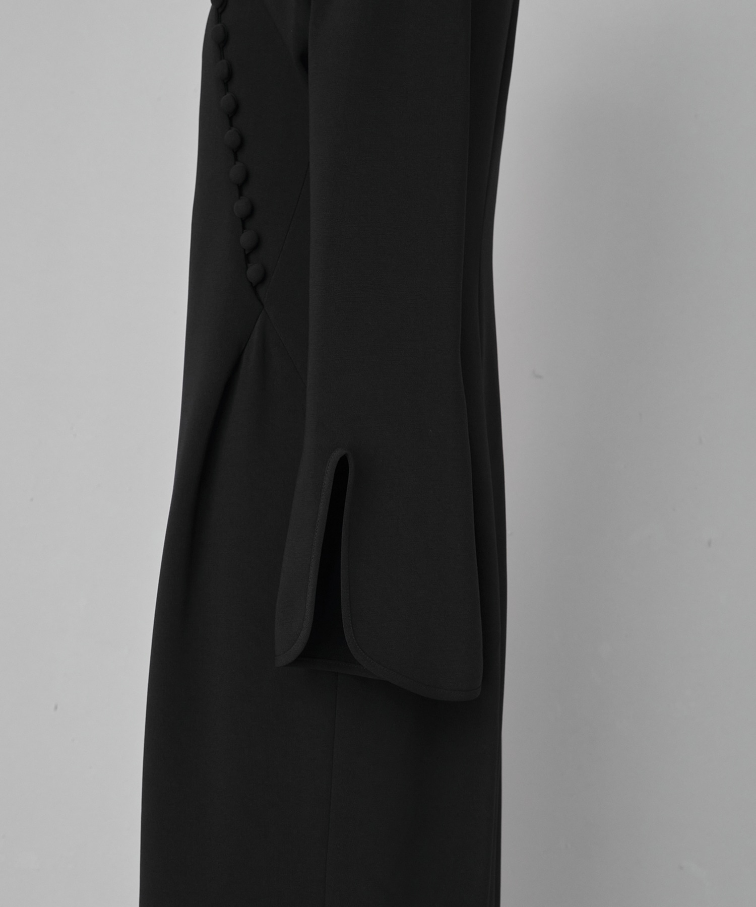 Triacetate Polyester Asymmetrical Neck Dress Mame Kurogouchi
