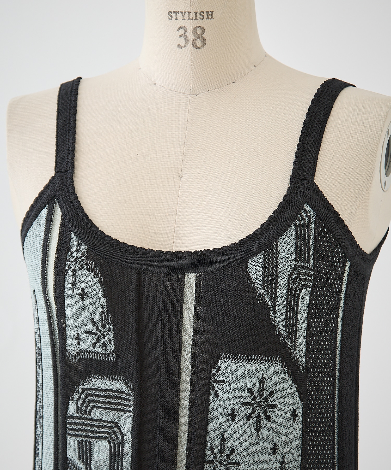 Multi-Pattern Knit Dress Mame Kurogouchi