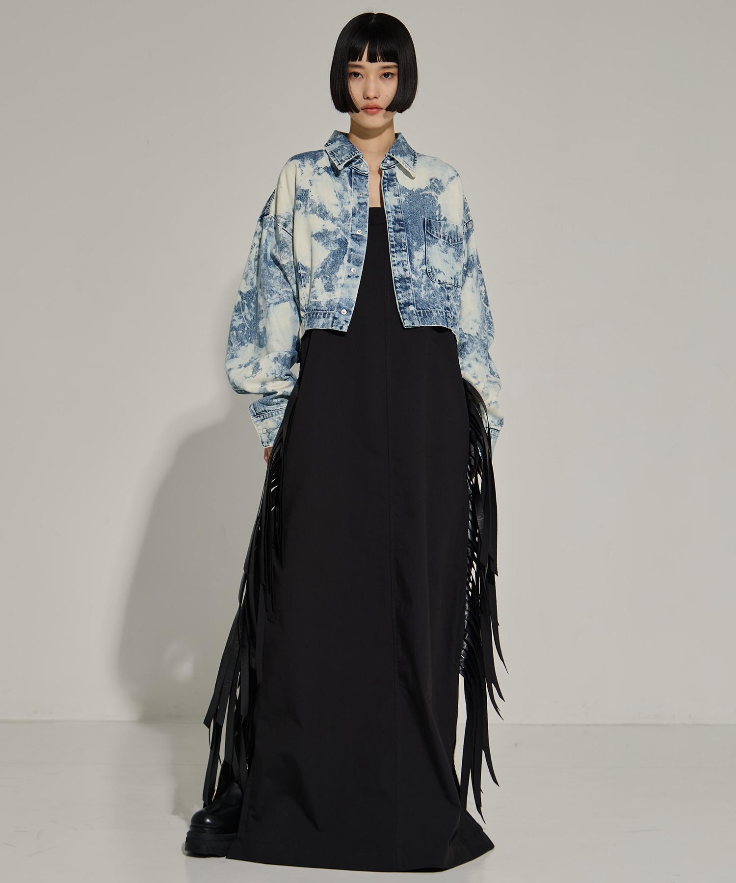 Twill fringe dress 