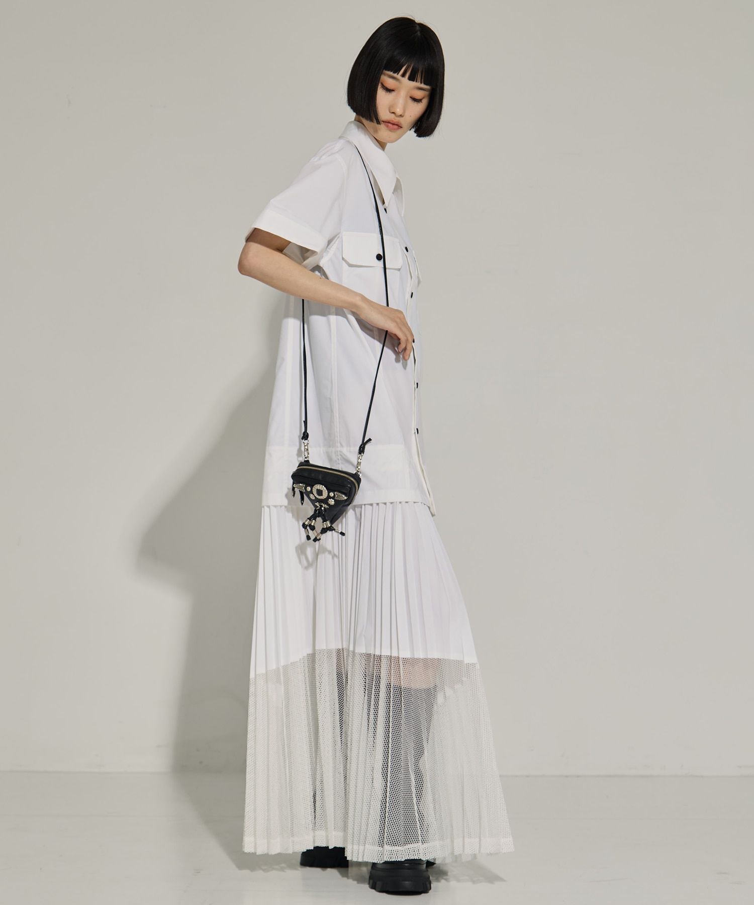 Typewriter mesh dress 