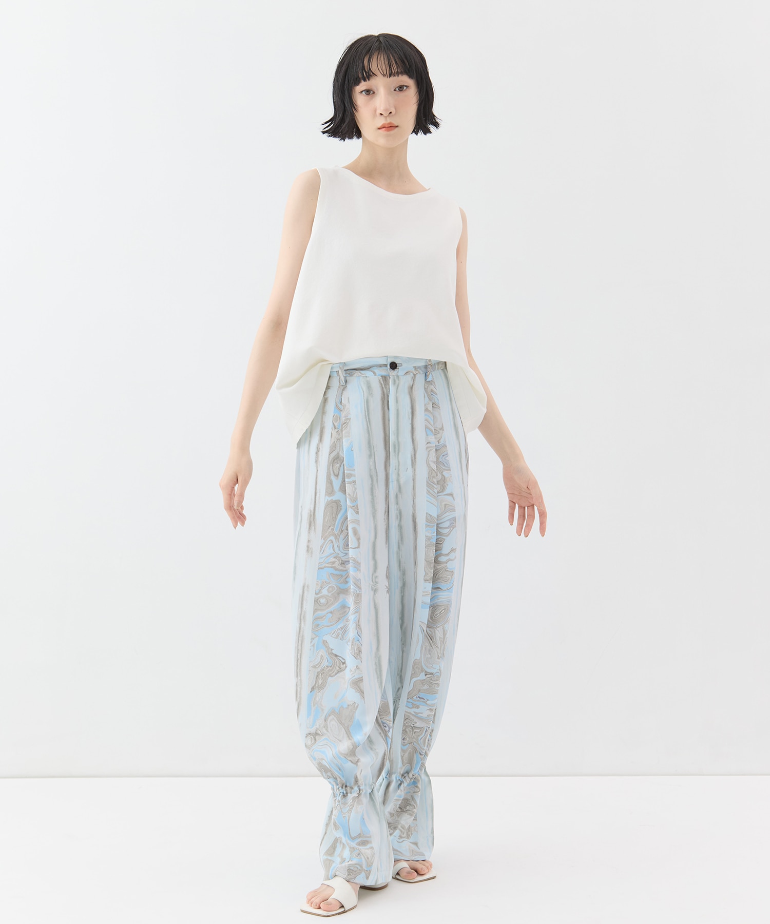 別注no sleeve knit tops WRAPINKNOT
