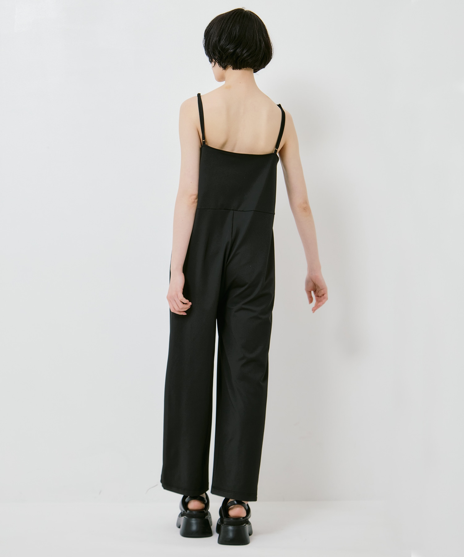 2WAY SILHOUETTE V NECK ROMPERS AMERI