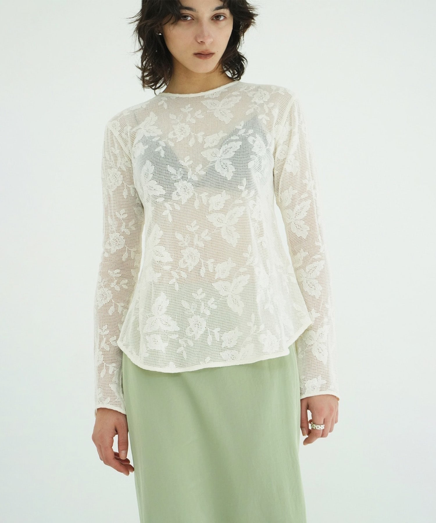 BACK DESIGN FLOWER LACE TOPS CLANE