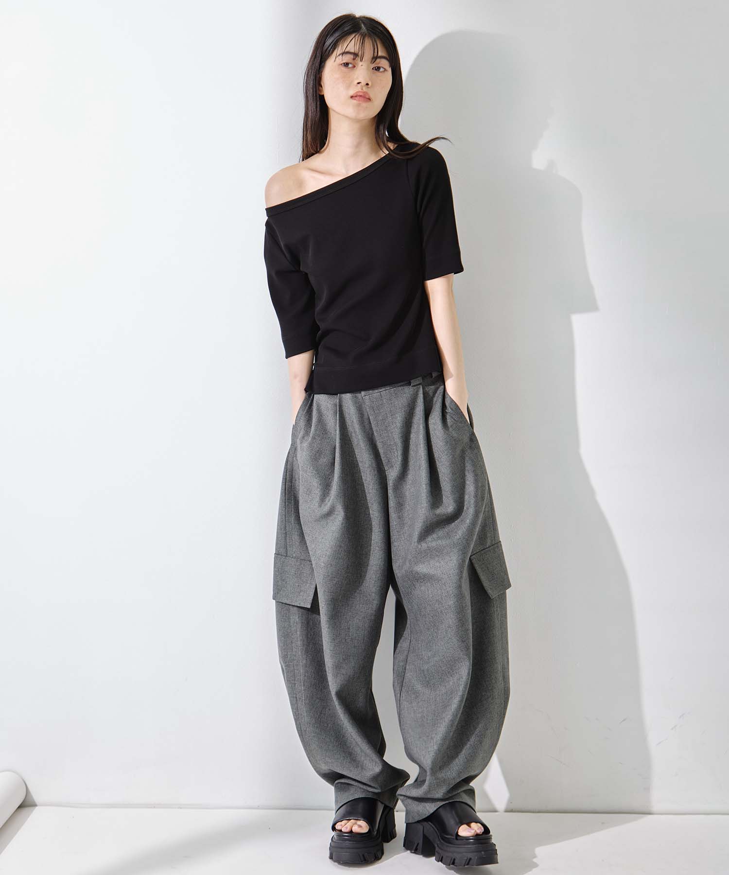 Luxury Cotton Boat Neck Tee 