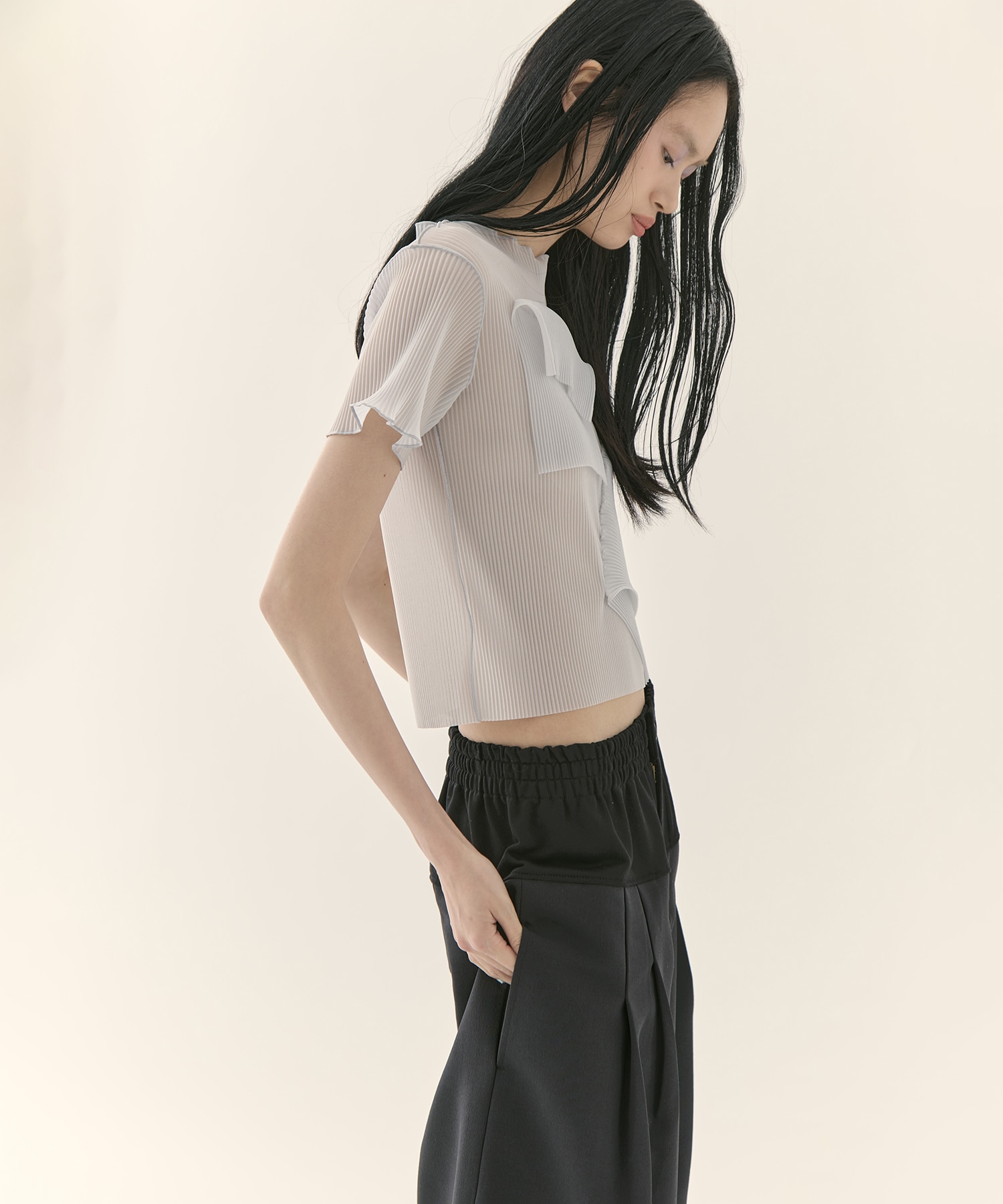 別注 SHEER SHORT SLEEVE TOP kotohayokozawa