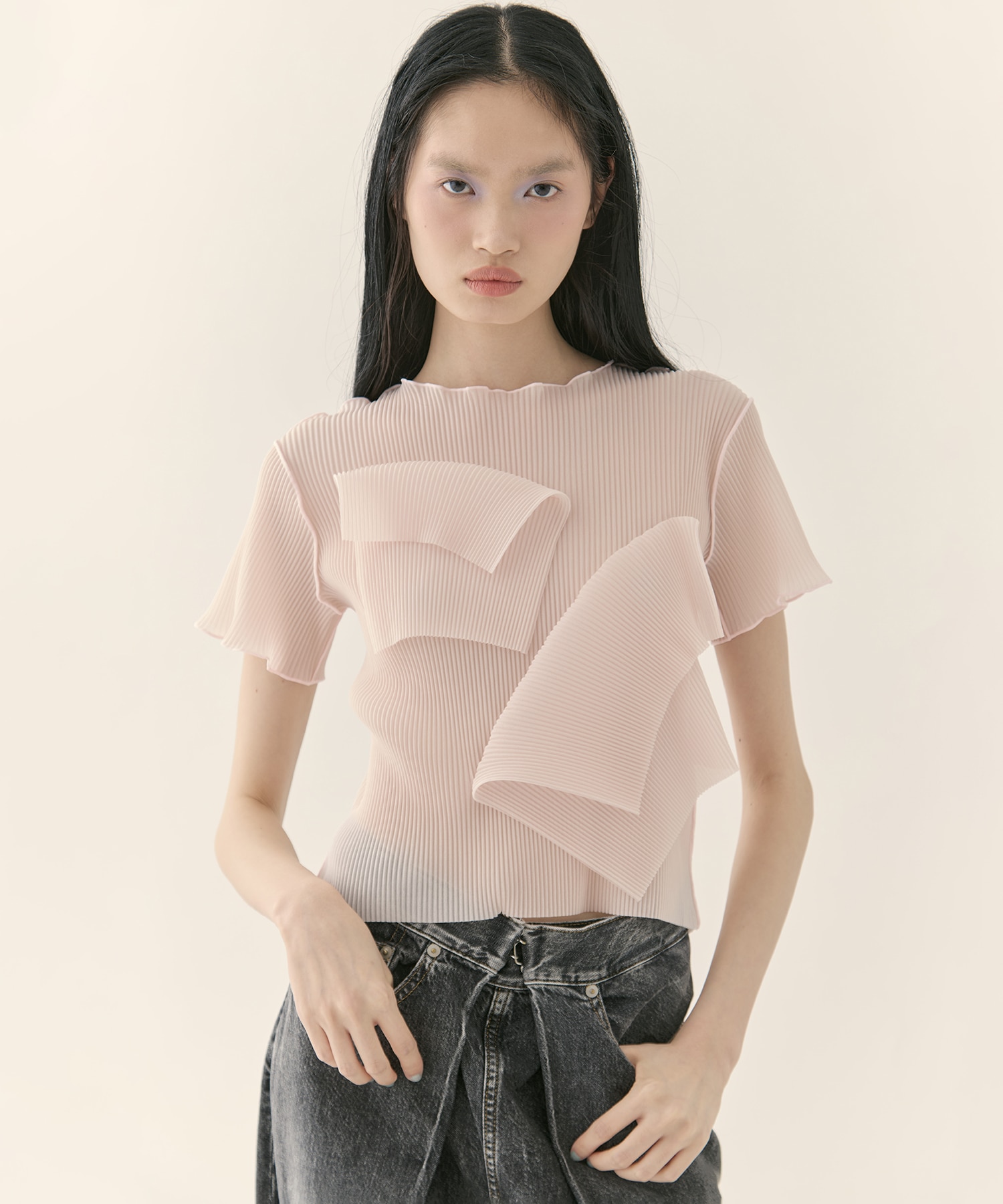 別注 SHEER SHORT SLEEVE TOP kotohayokozawa