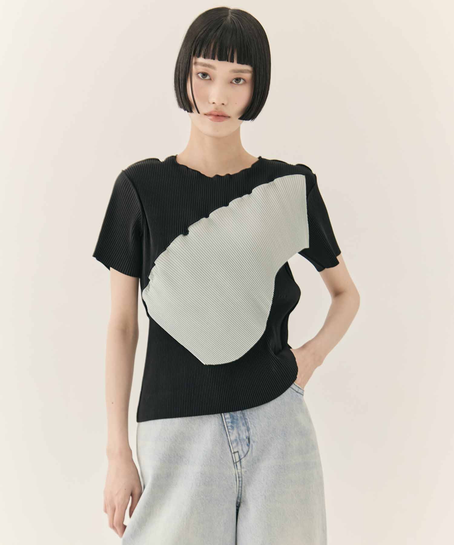 TODO WAVE TOP SHORT SLEEVE kotohayokozawa