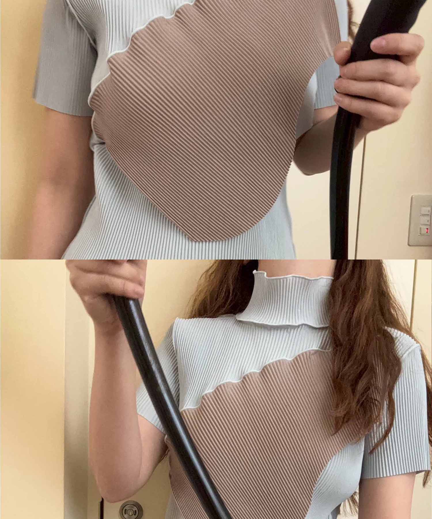 TODO WAVE TOP SHORTSLEEVE HIGHNECK kotohayokozawa