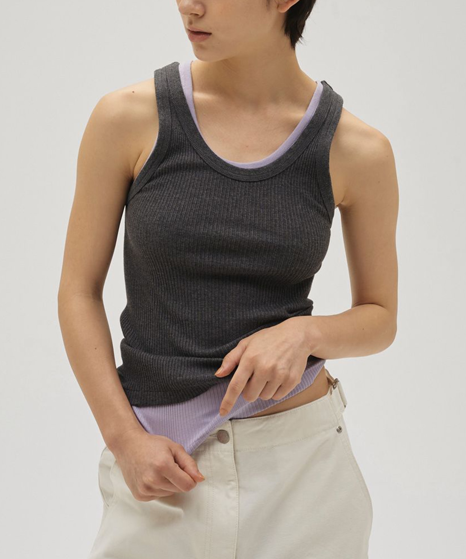 Useful Seamless Rib Tanktop TODAYFUL