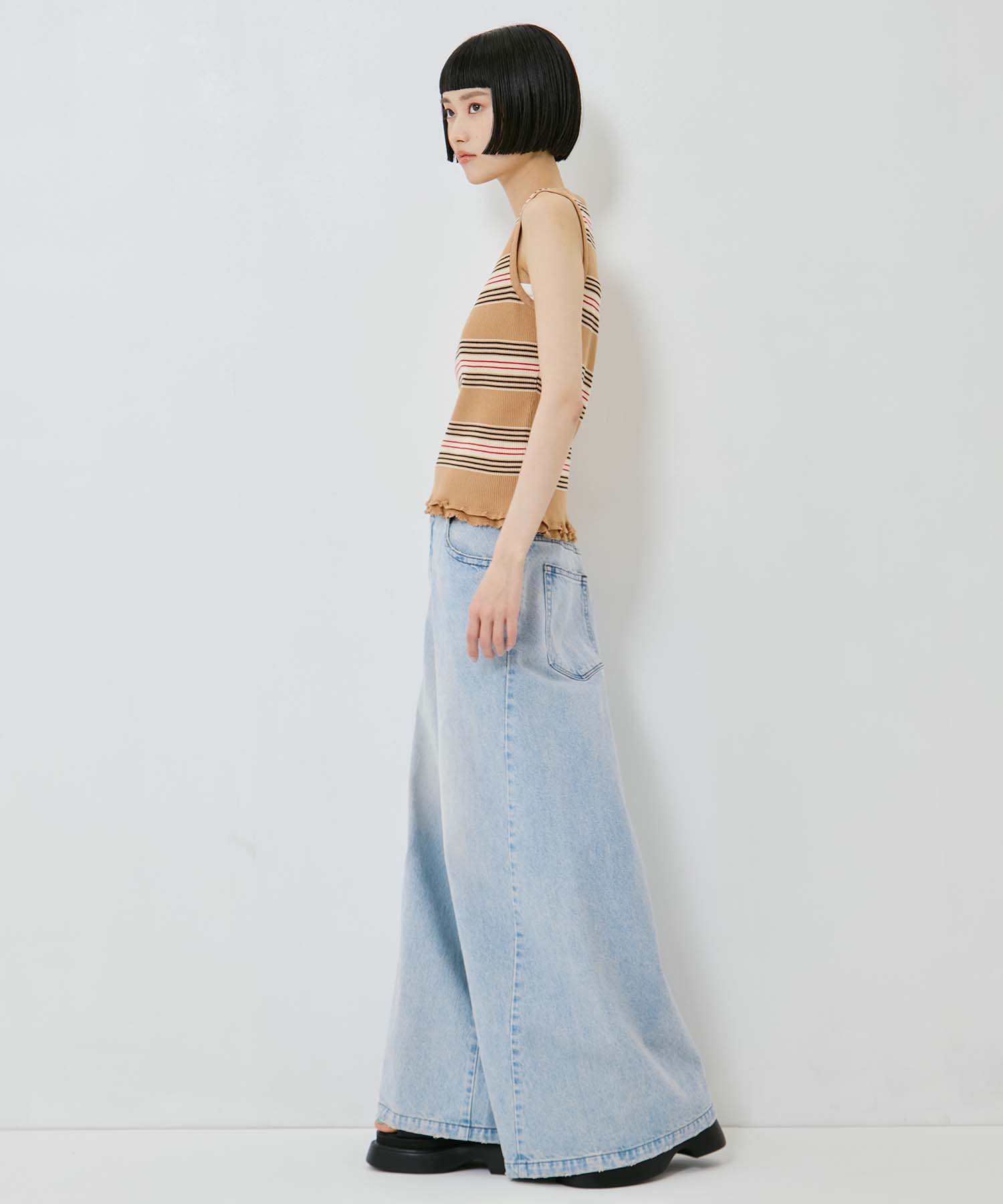 AKES-012K【ボーダーニットトップス】 AKANE UTSUNOMIYA