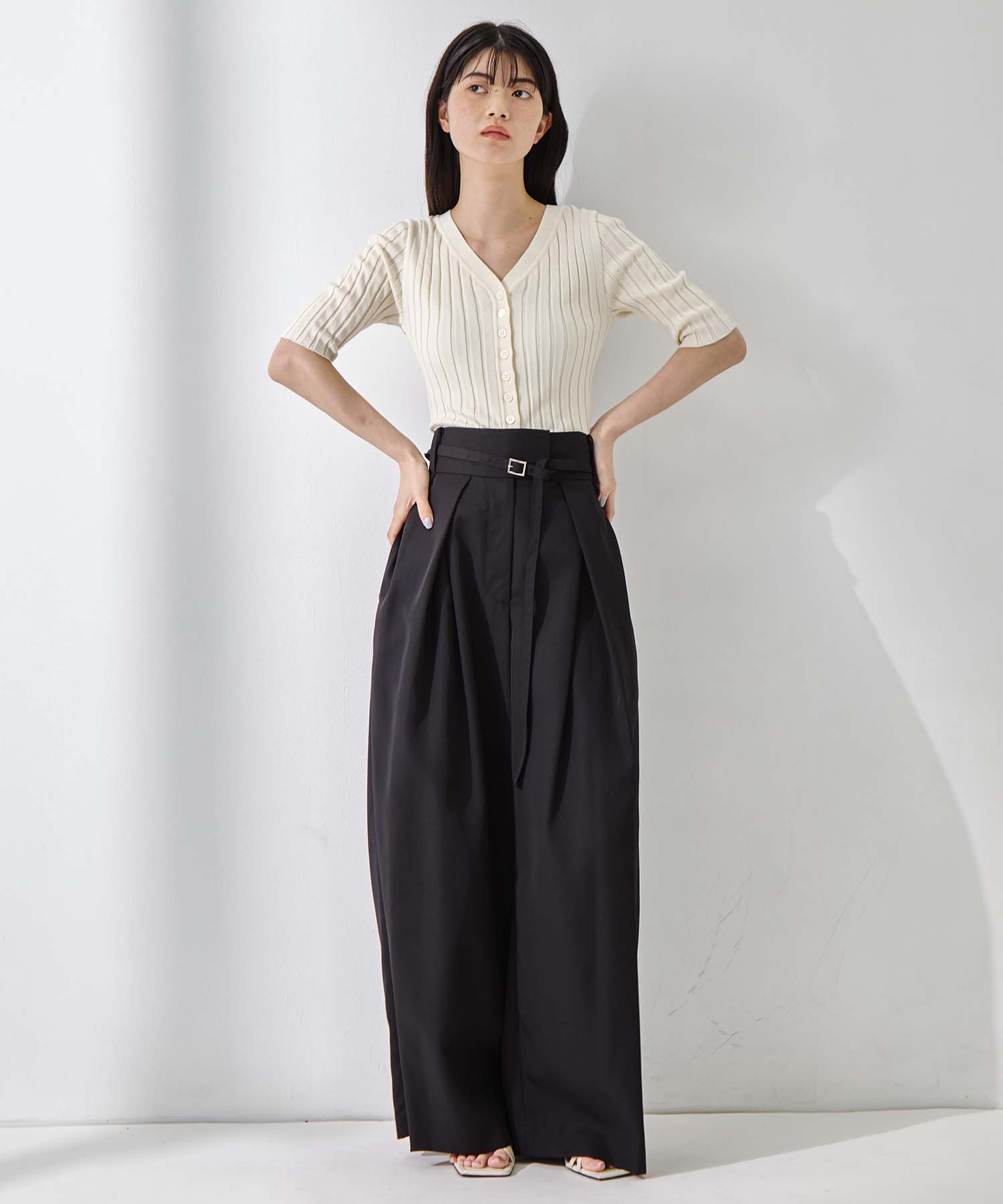 Silk Viscose Wide Rib Cardigan STUDIOUS