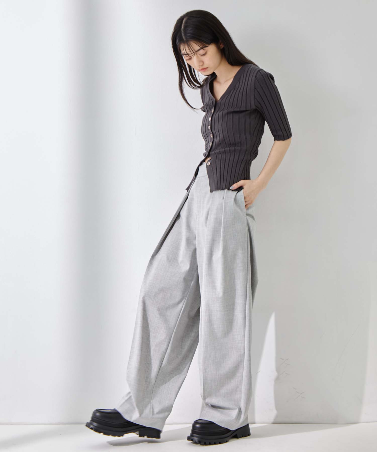 Silk Viscose Wide Rib Cardigan STUDIOUS