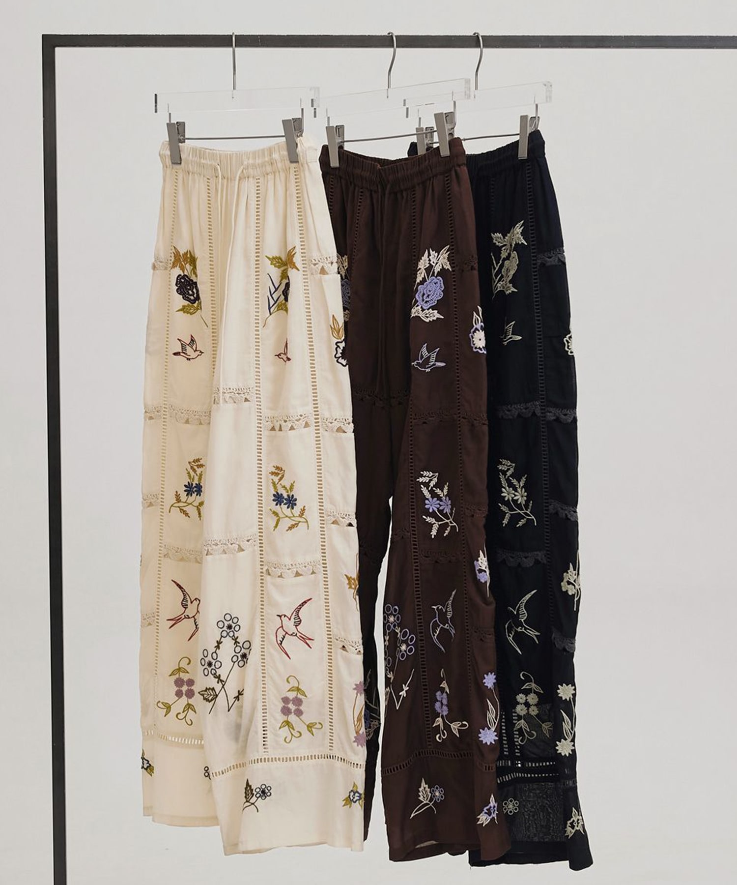 Embroidery Patchwork Trousers TODAYFUL