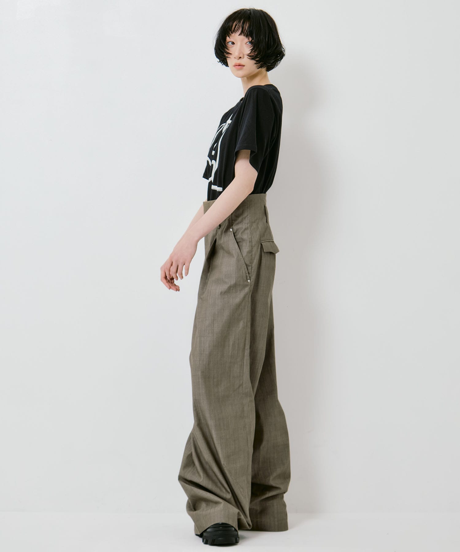 別注 DENIM WIDE PANTS IHNN
