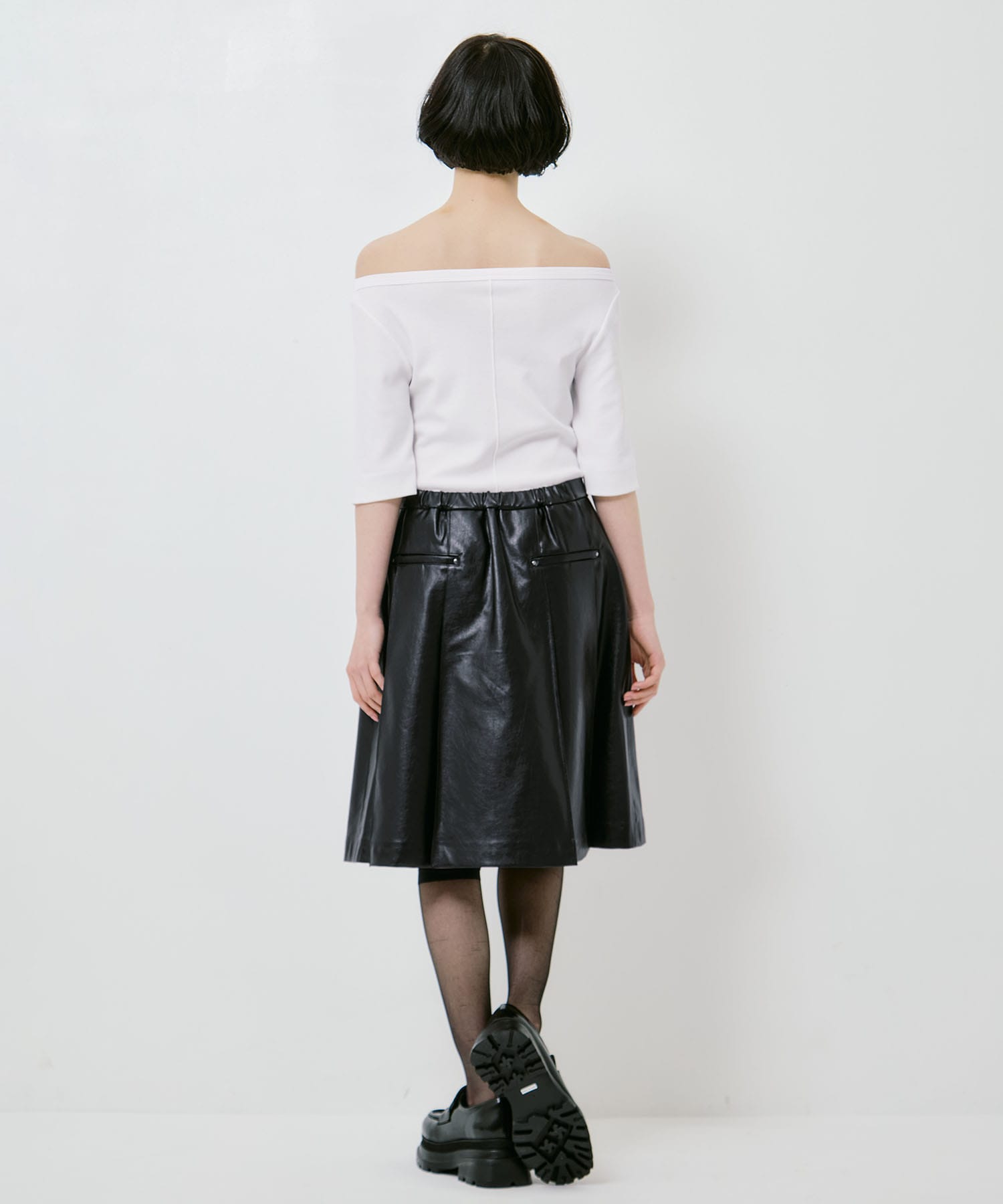 JENNY BOX PLEATED HALF SKIRT AMERI