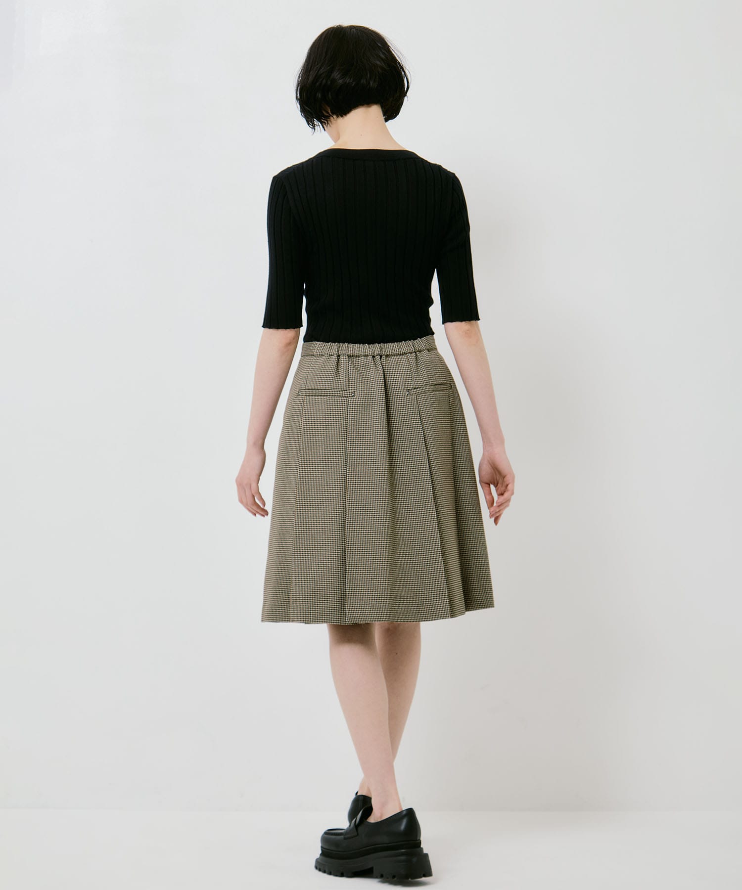JENNY BOX PLEATED HALF SKIRT AMERI
