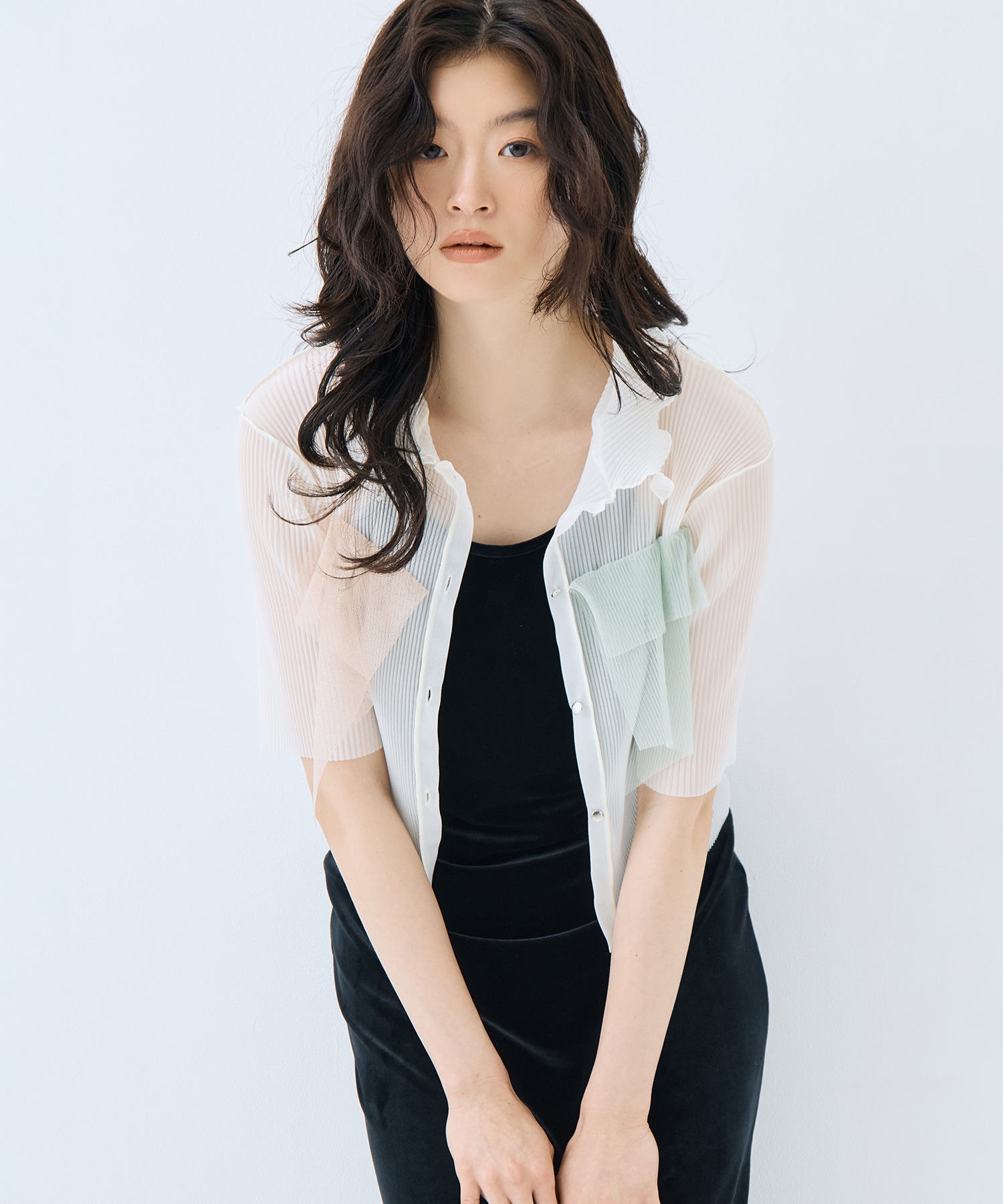 別注シアーラメポロトップス(FREE IVORY): kotohayokozawa: WOMENS