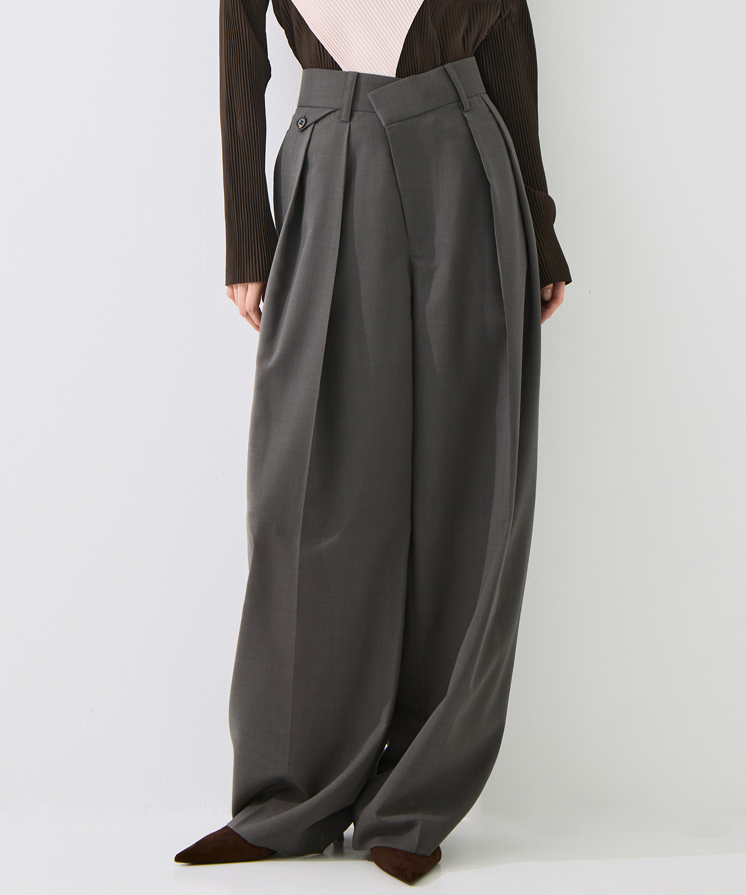 Sheer Double Tucked Trousers STUDIOUS