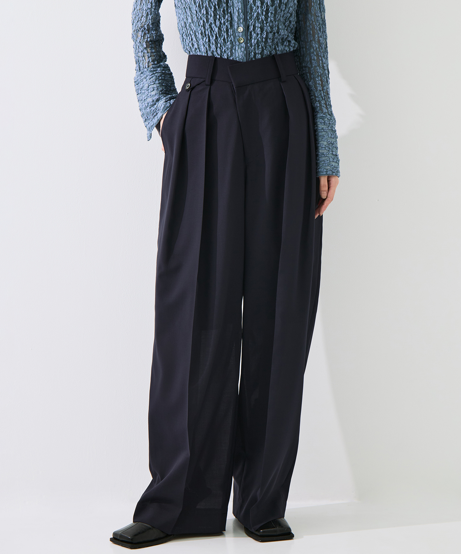 Sheer Double Tucked Trousers STUDIOUS