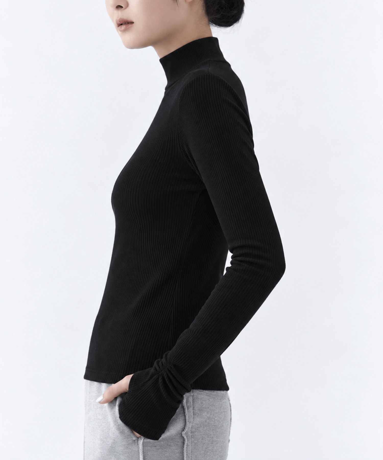 Wool Rib Highneck Top STUDIOUS
