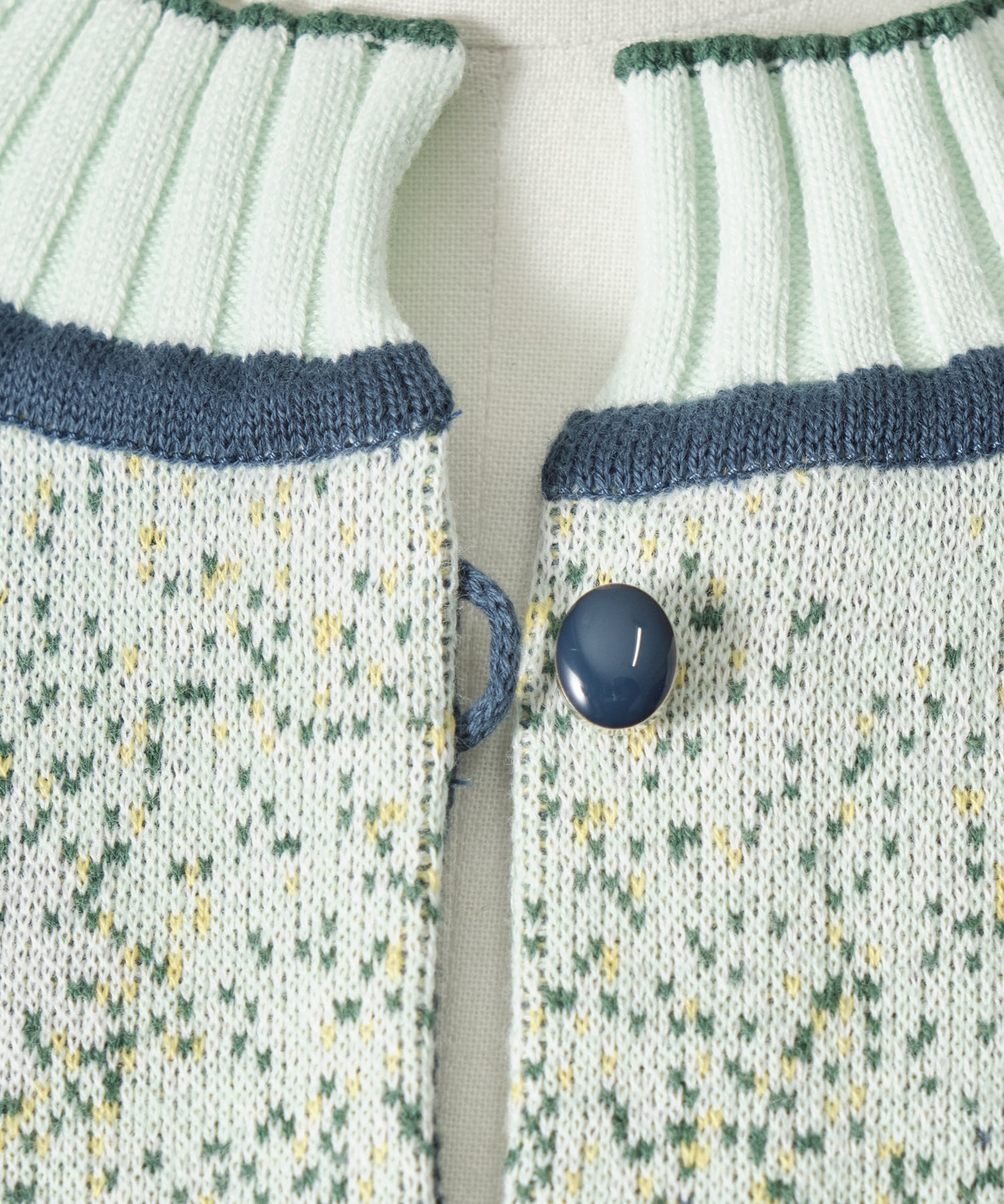 Floral Jacquard Graphic Knit Cardigan(1 GREEN): Mame Kurogouchi