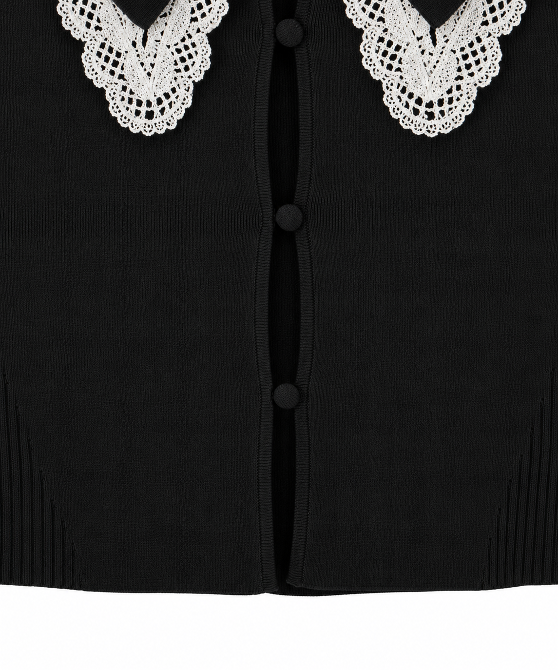 3WAY LACECOLLAR KNIT CARDIGAN AMERI