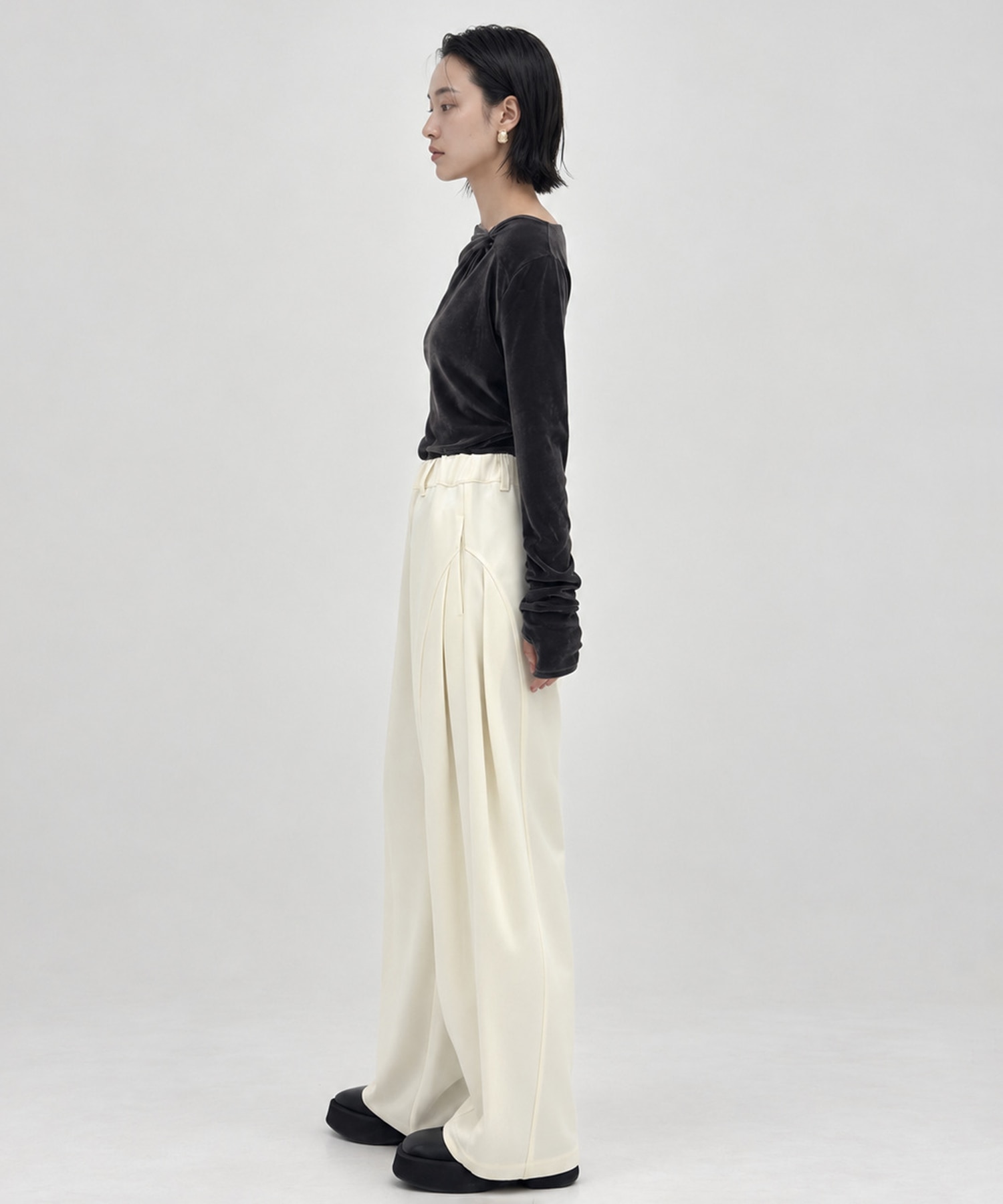 Double Cloth Easy Pants STUDIOUS