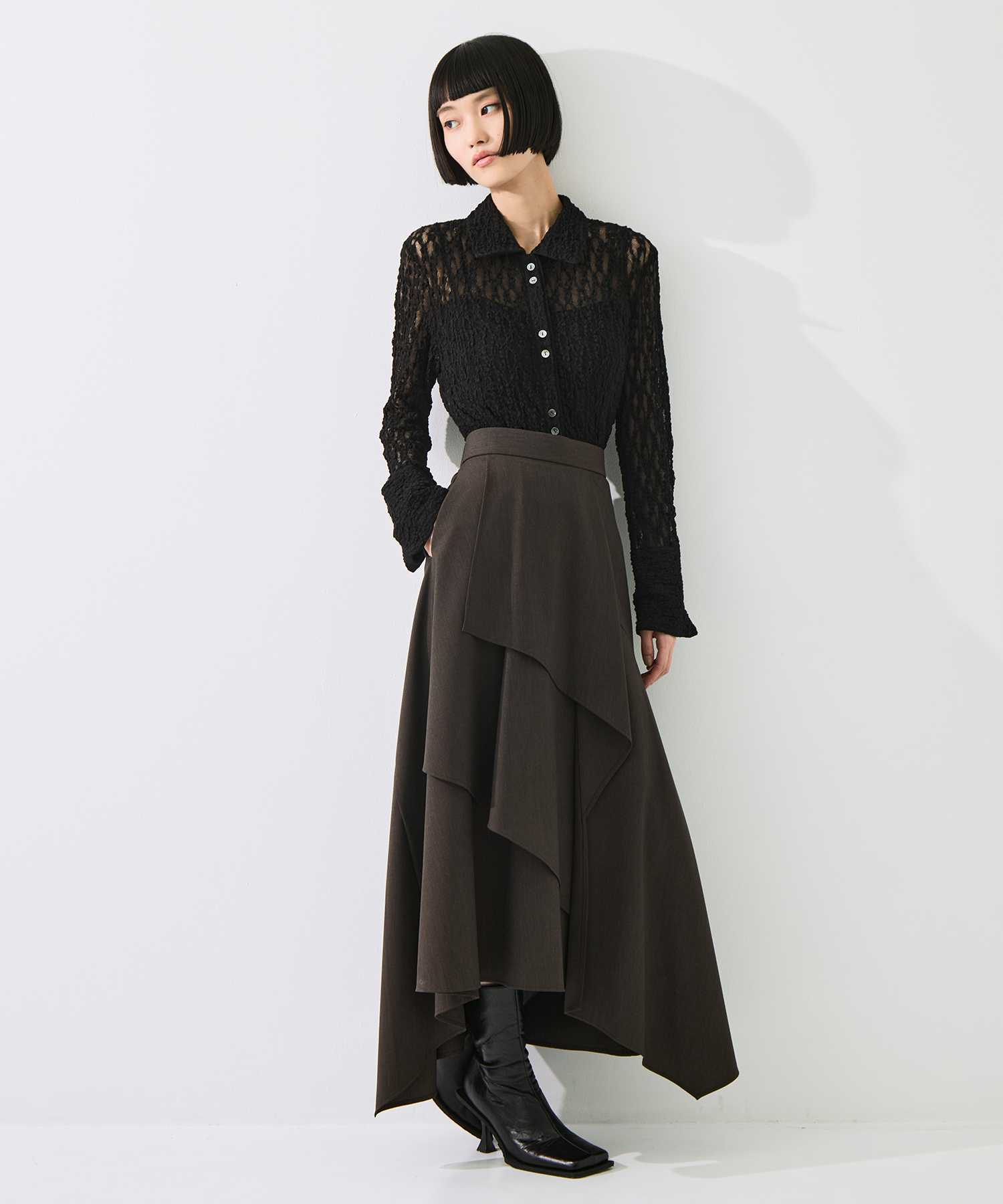 Layered Flare Skirt STUDIOUS