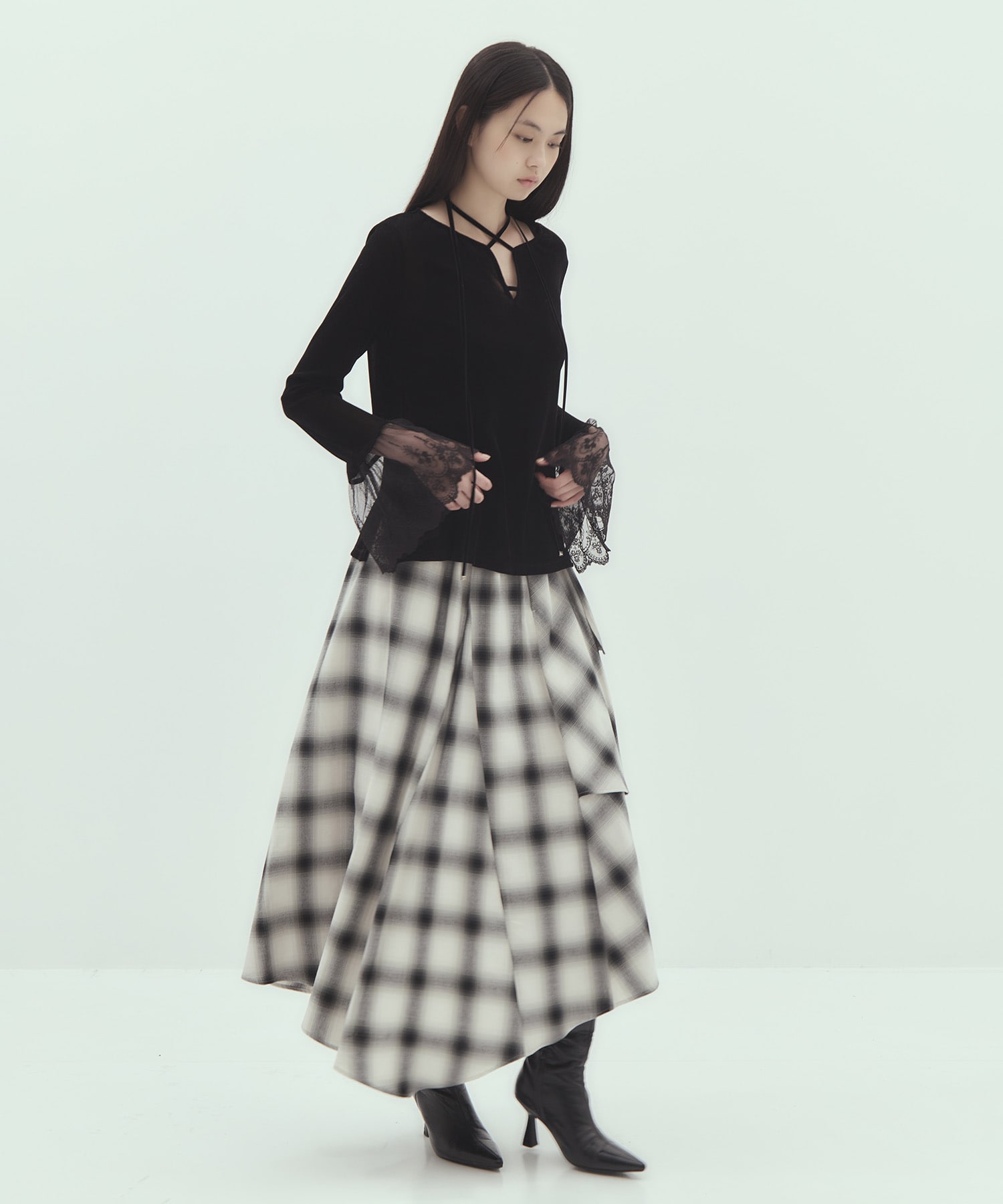 Layered Flare Skirt STUDIOUS