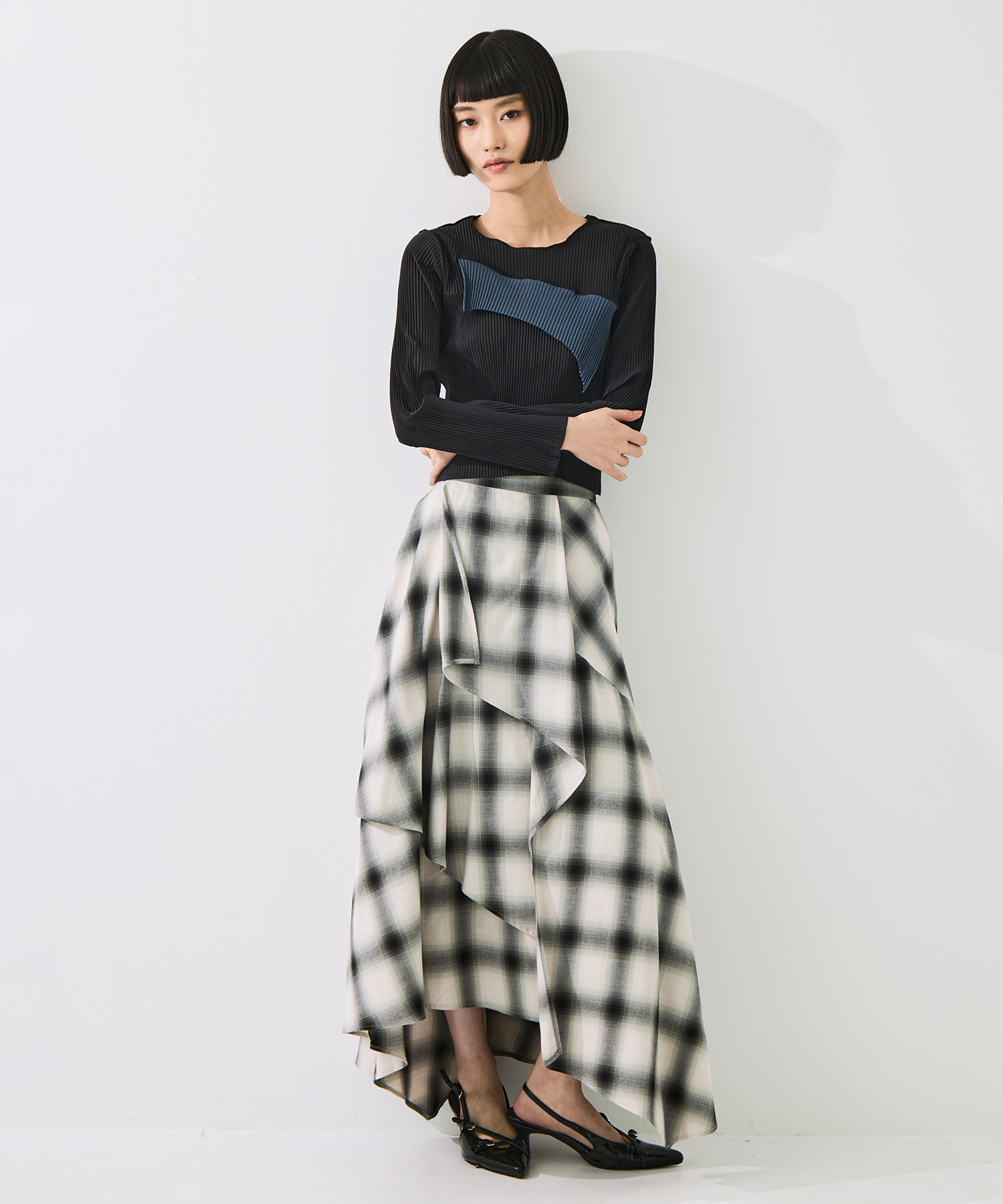 Layered Flare Skirt STUDIOUS